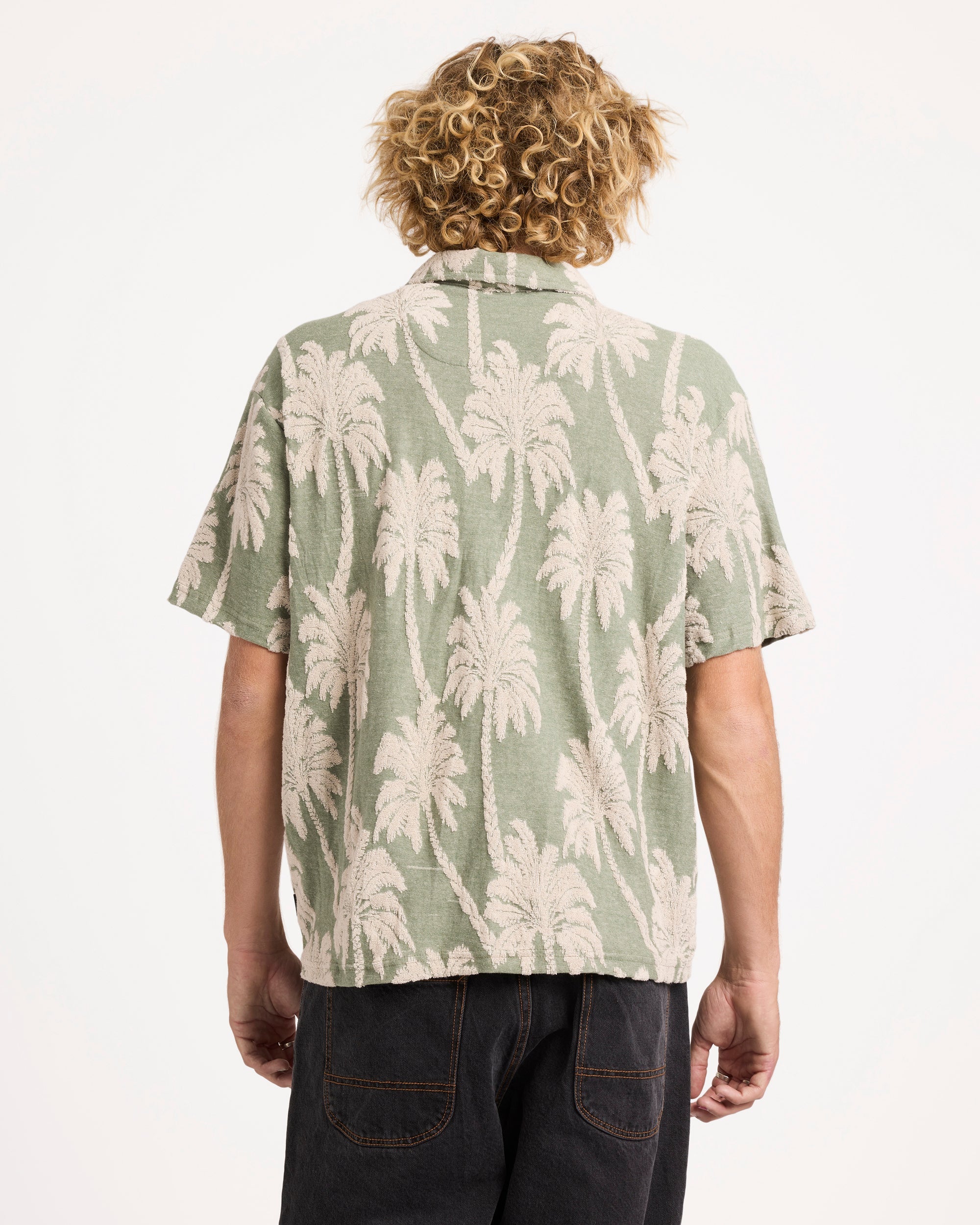 Mens Palm Fall Short Sleeve Shirt