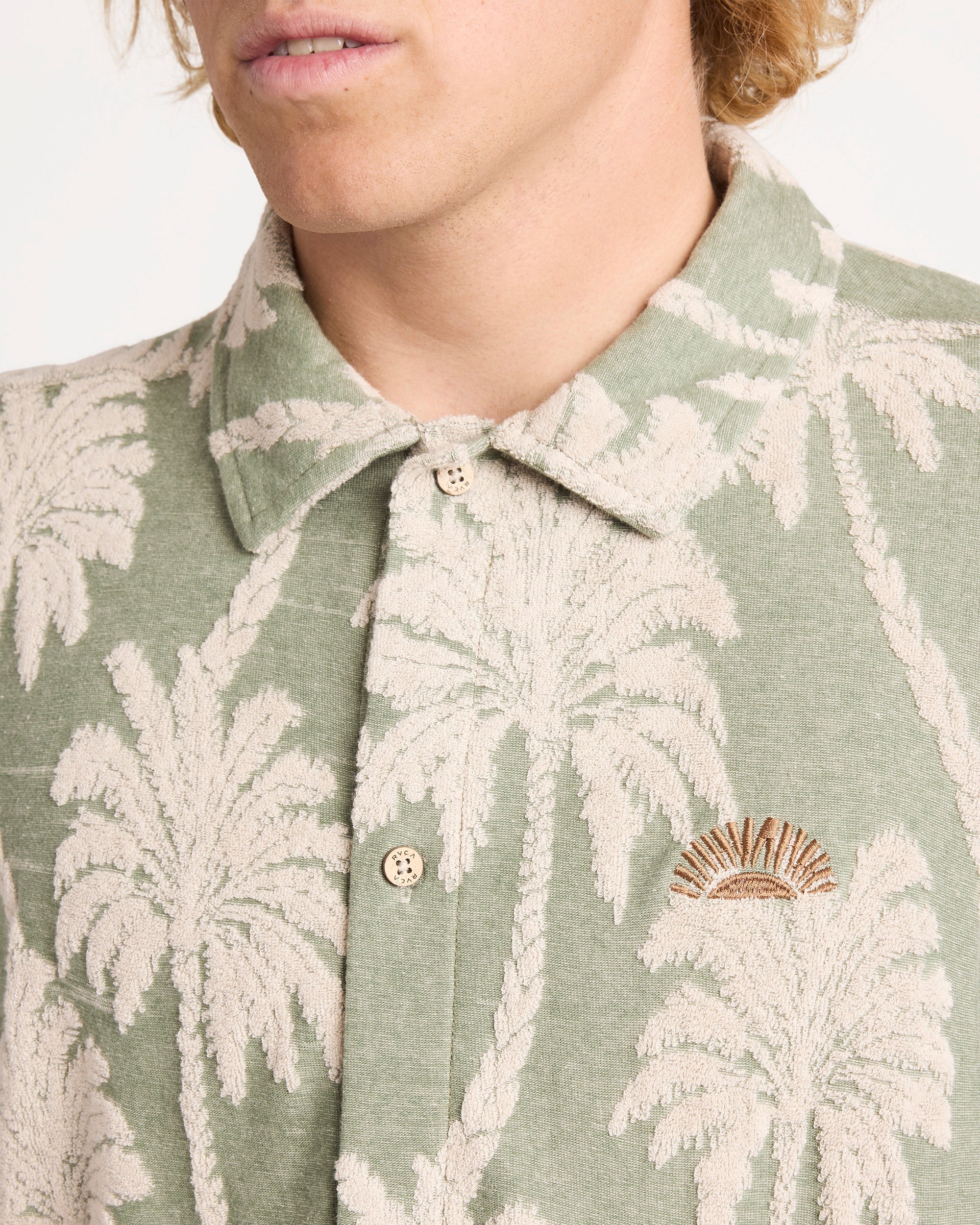 Mens Palm Fall Short Sleeve Shirt