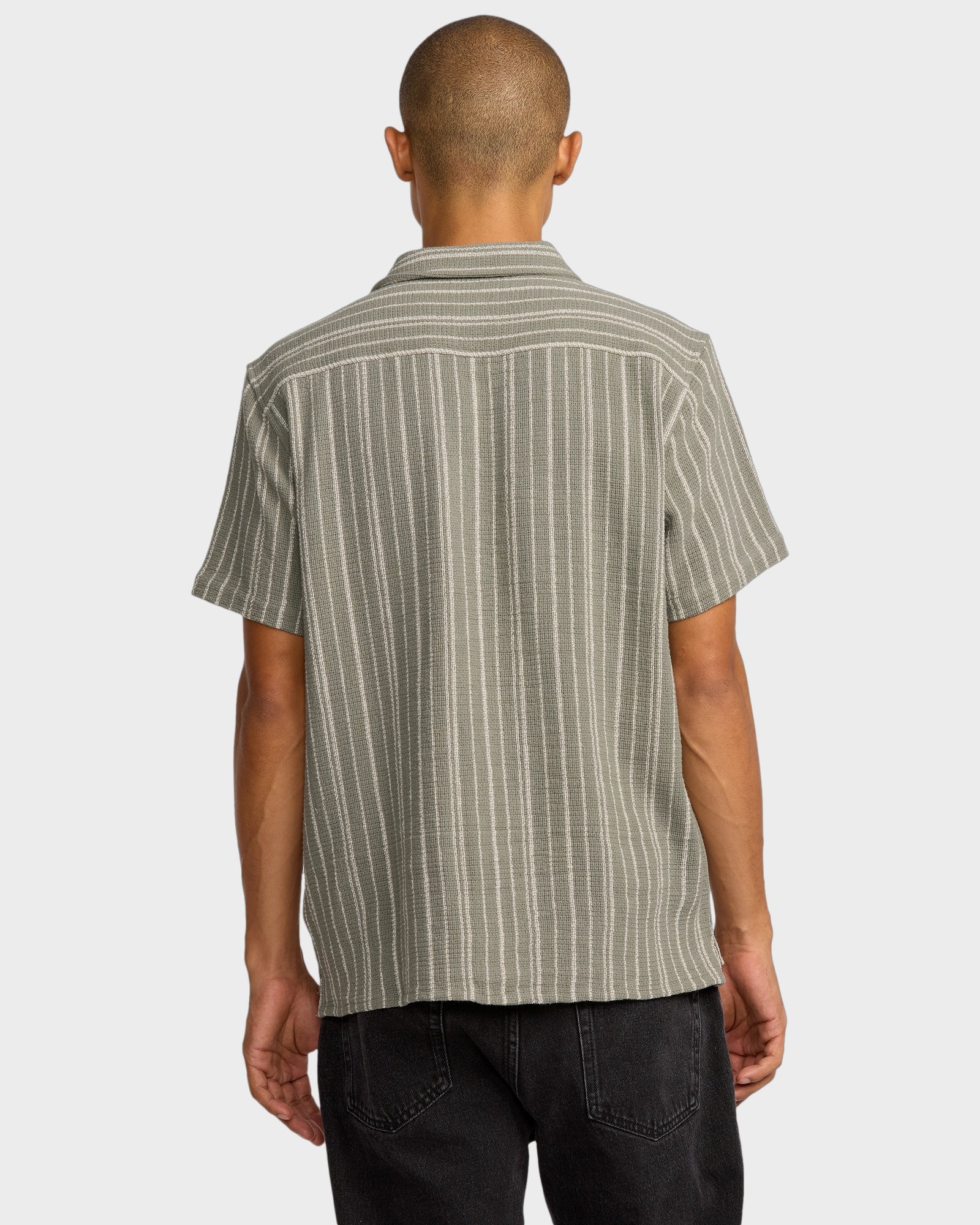 Mens Vacancy Stripe Short Sleeve Shirt