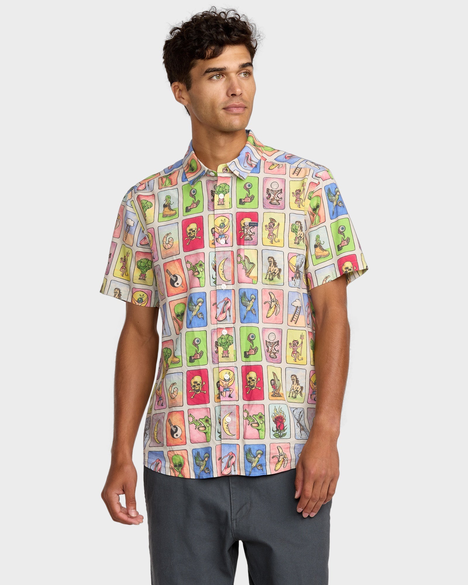 Mens Kevin Spanky Tarjeta Short Sleeve Shirt