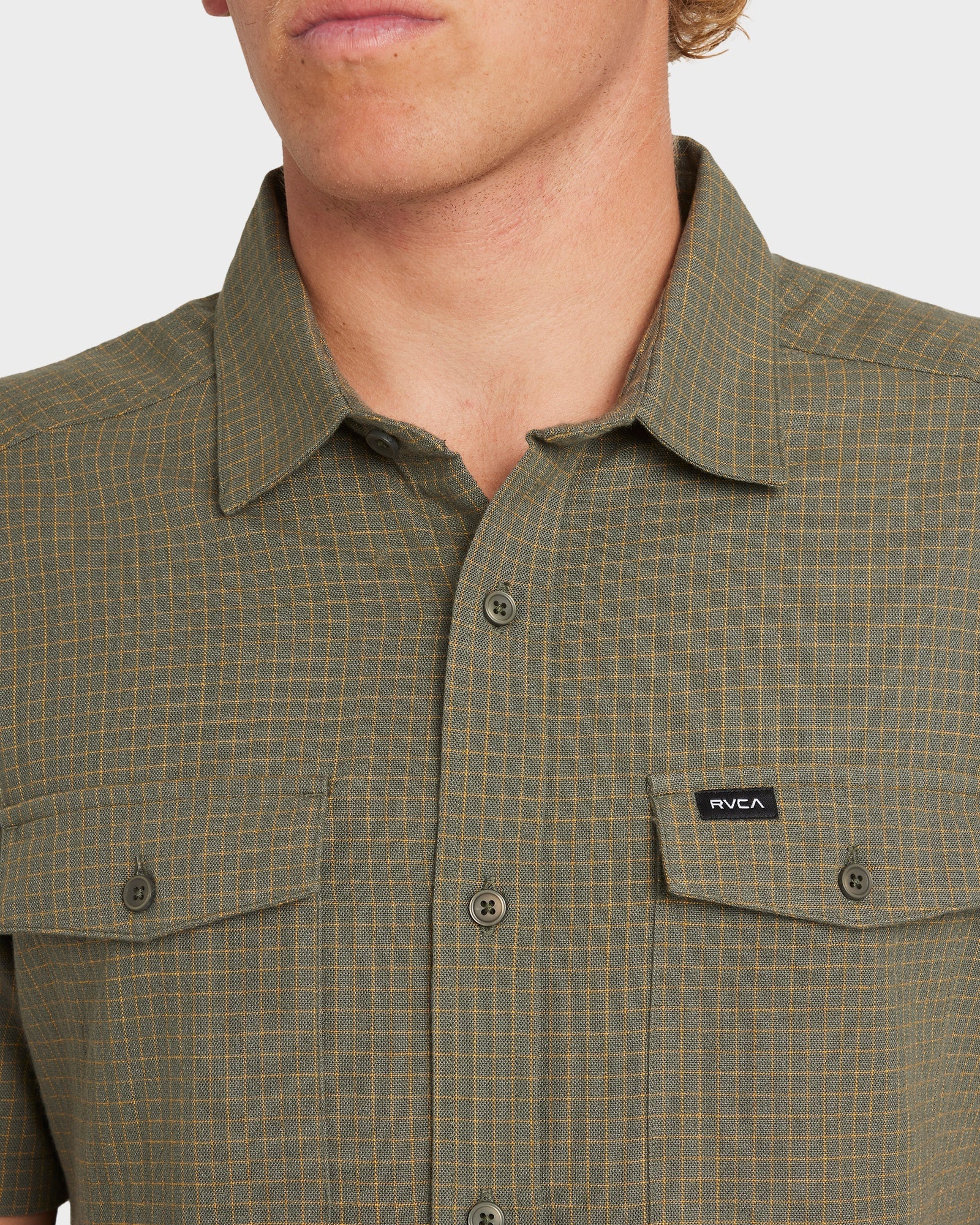 Mens Costa Plaid Short Sleeve Shirt