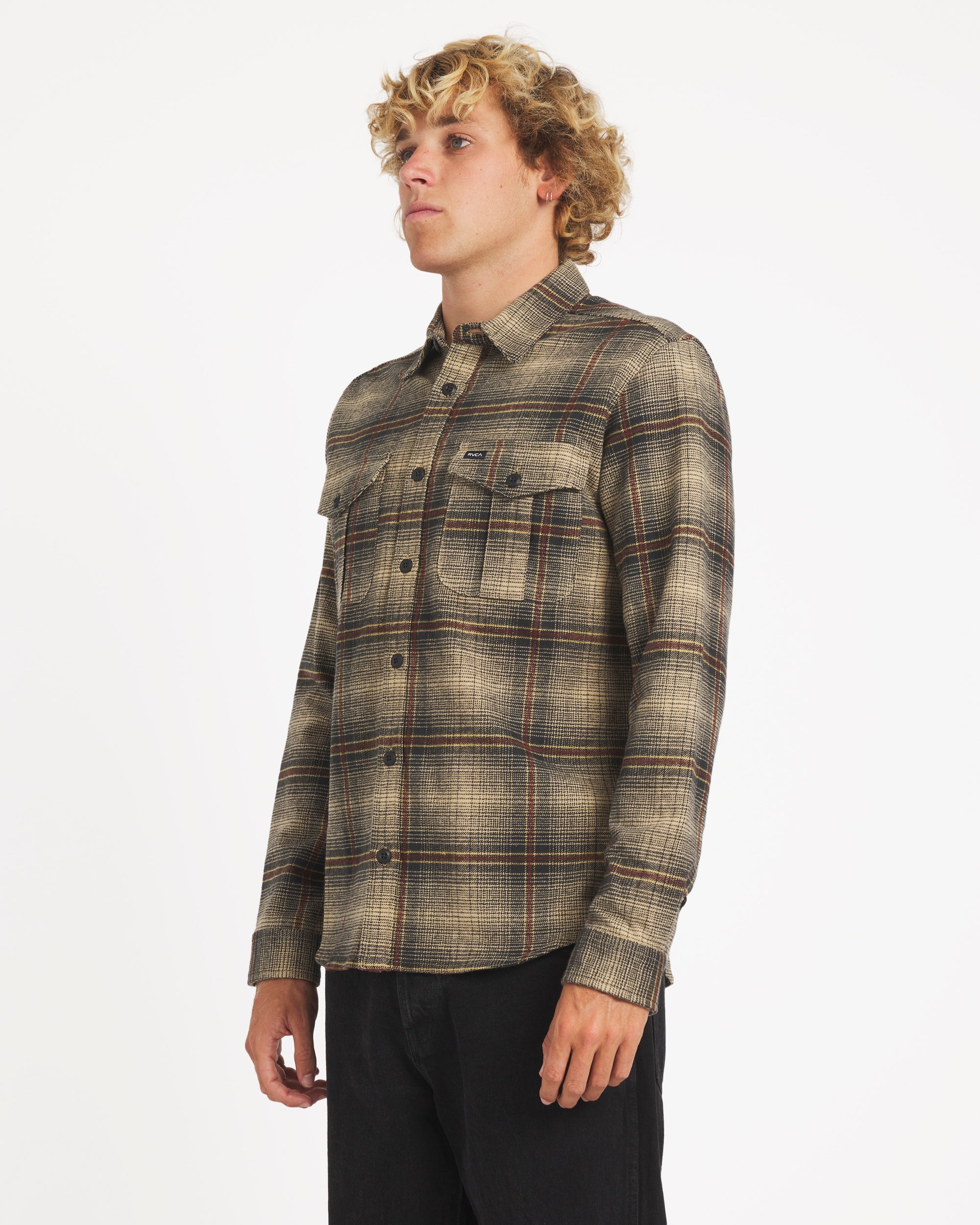 Mens Huges Flannel Long Sleeve Shirt