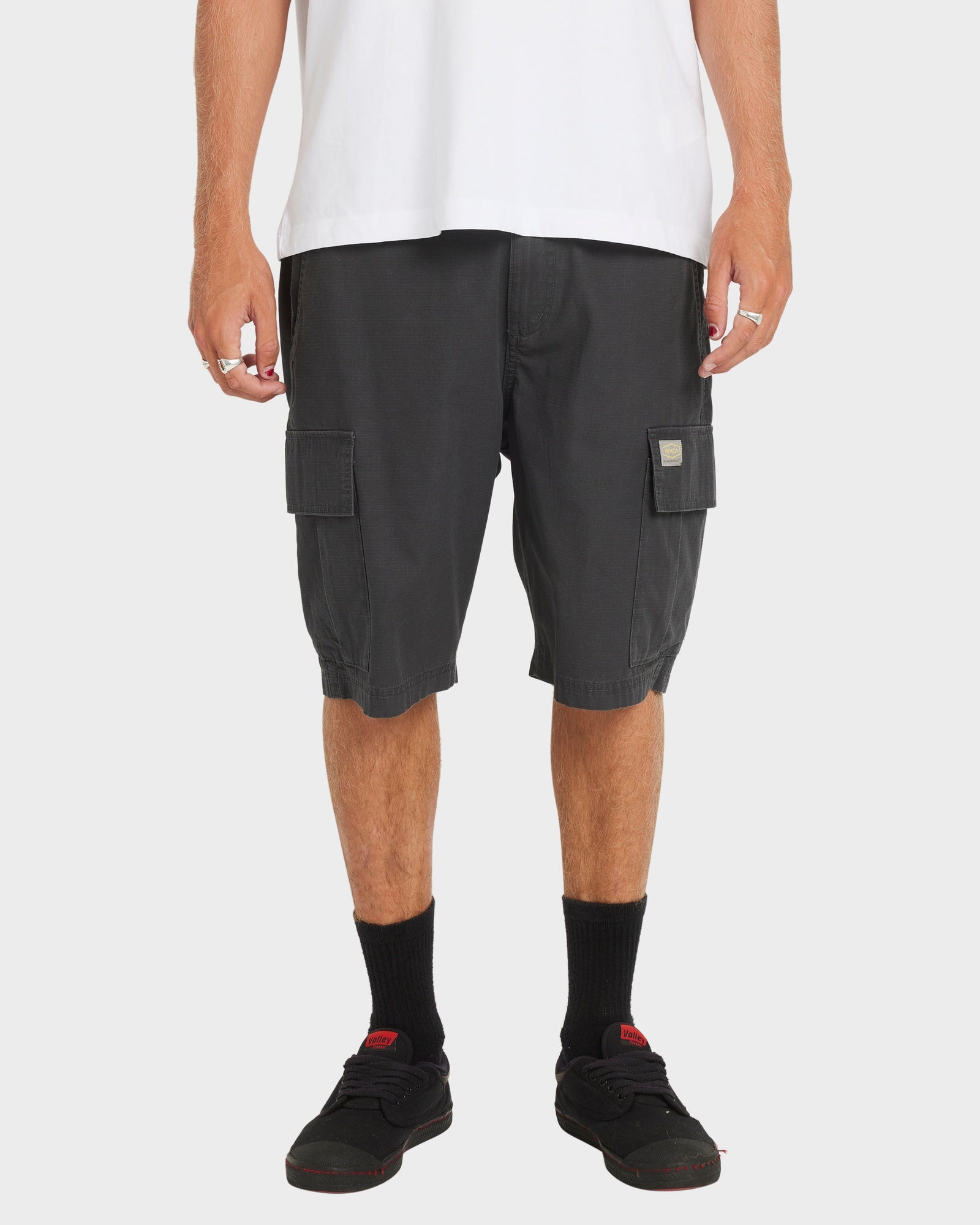 Mens Dayshift Cargo Shorts – Pirate Black – RVCA Australia