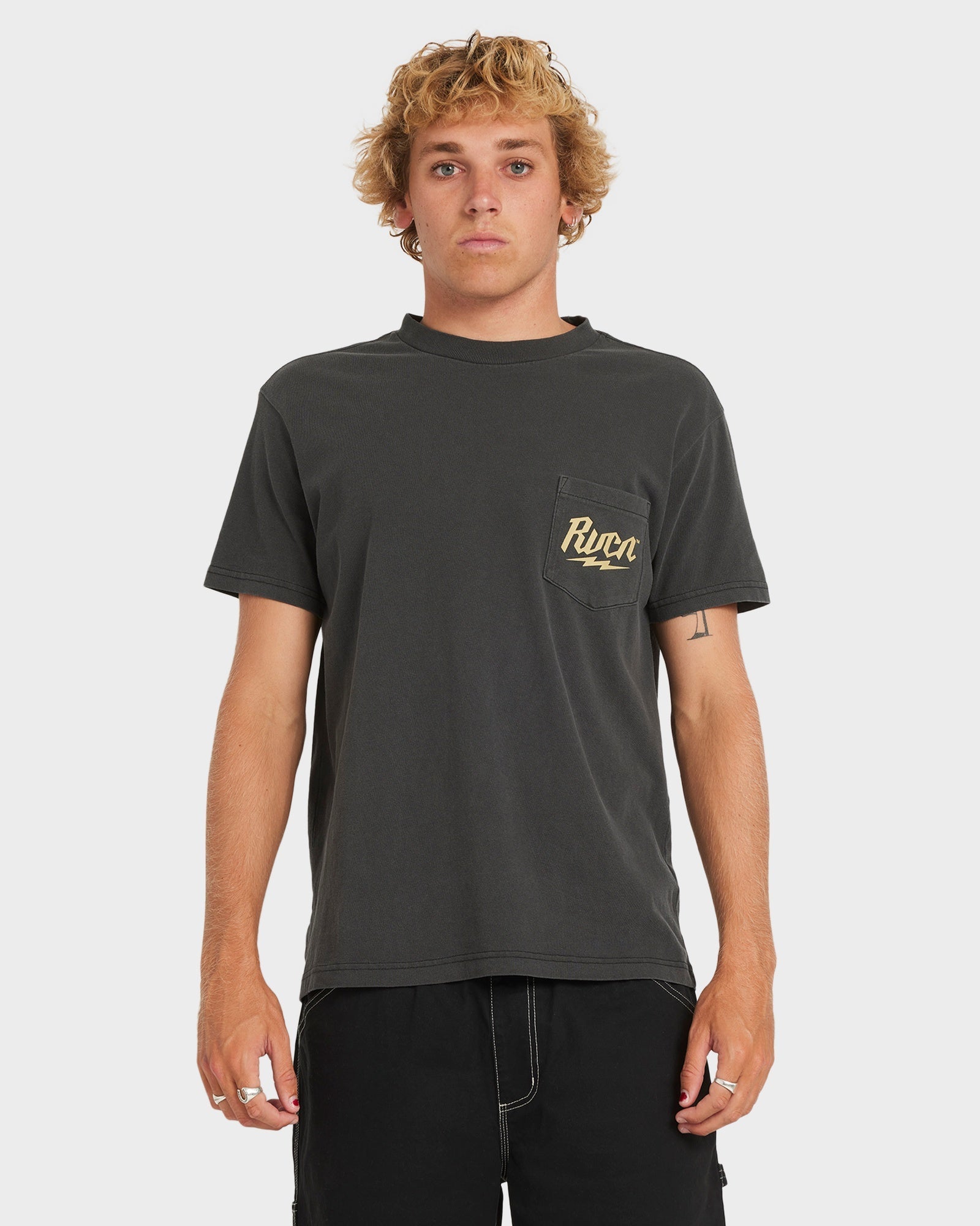Mens Rvca Shock Pock T-Shirt