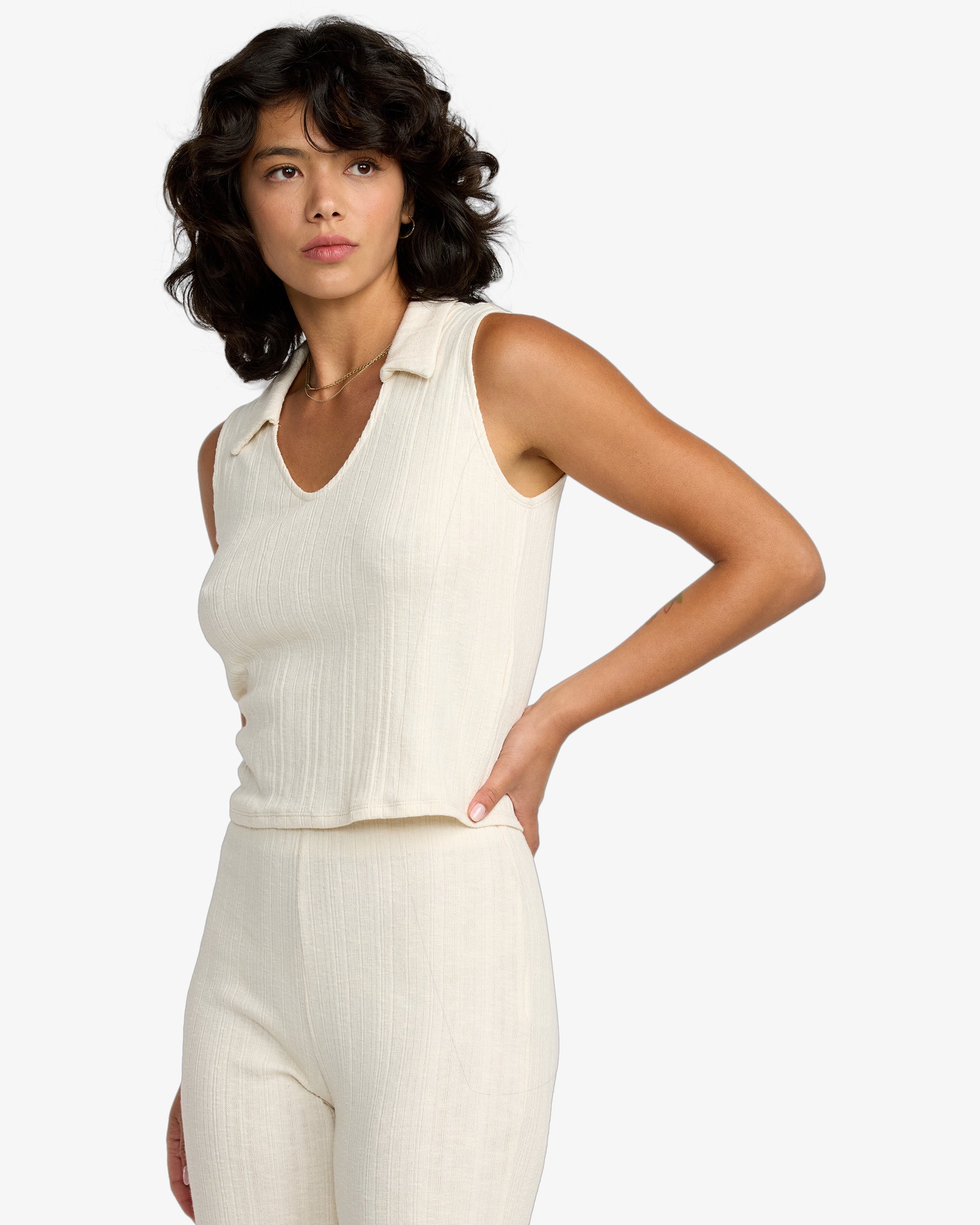 Womens Ava Polo Tank Top