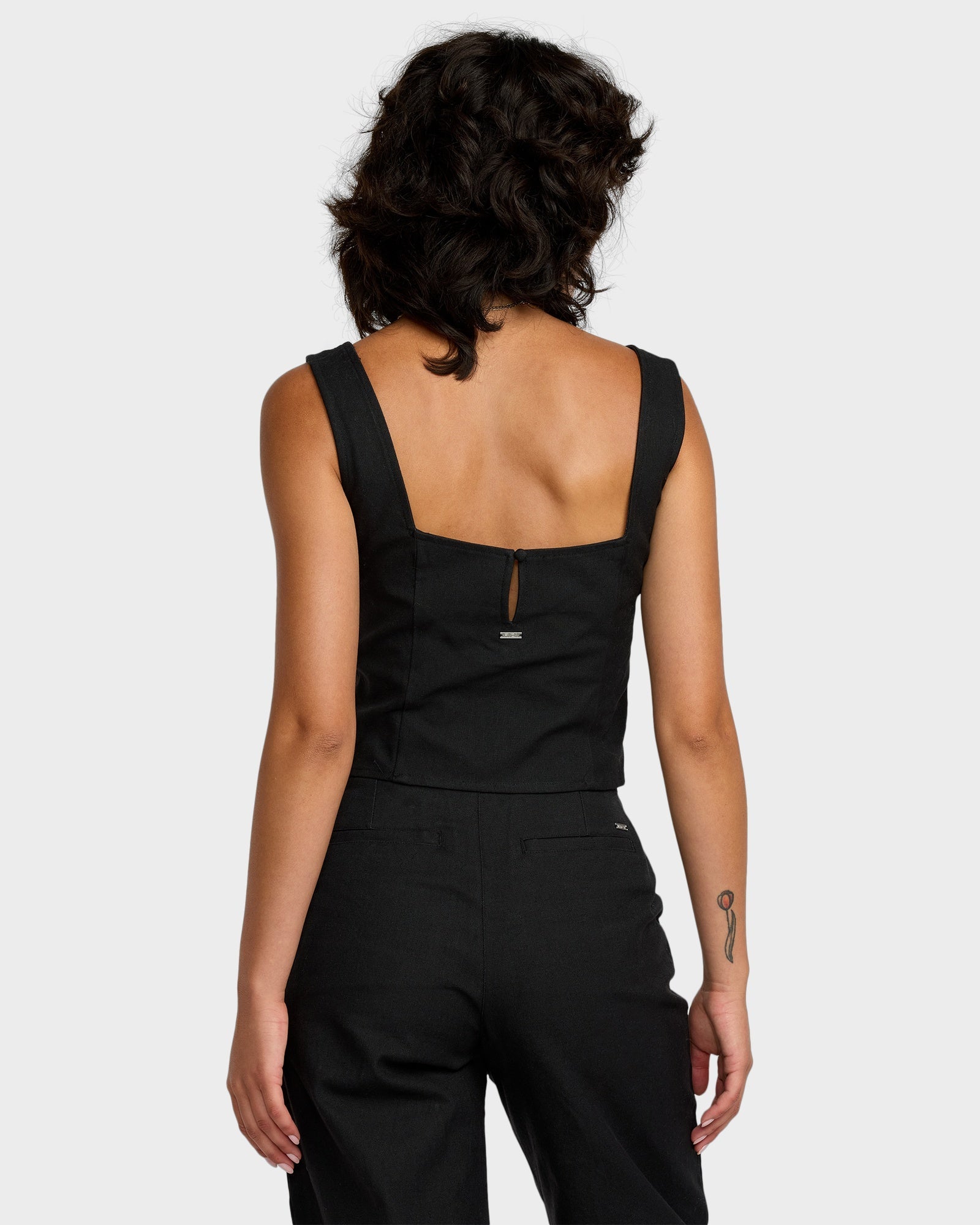 Womens Bonnie Button Tank Top