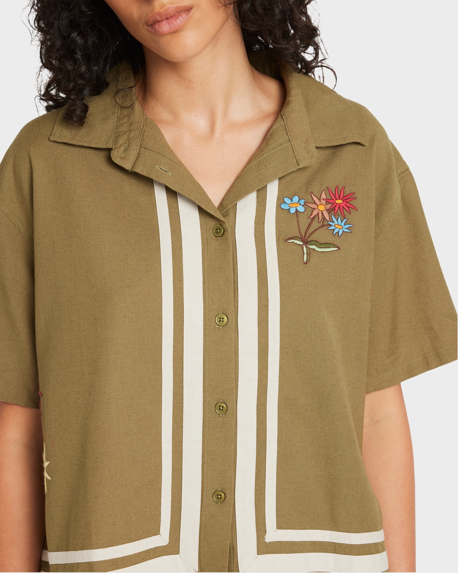 Womens Mel G Button Down Short Sleeve Shirt