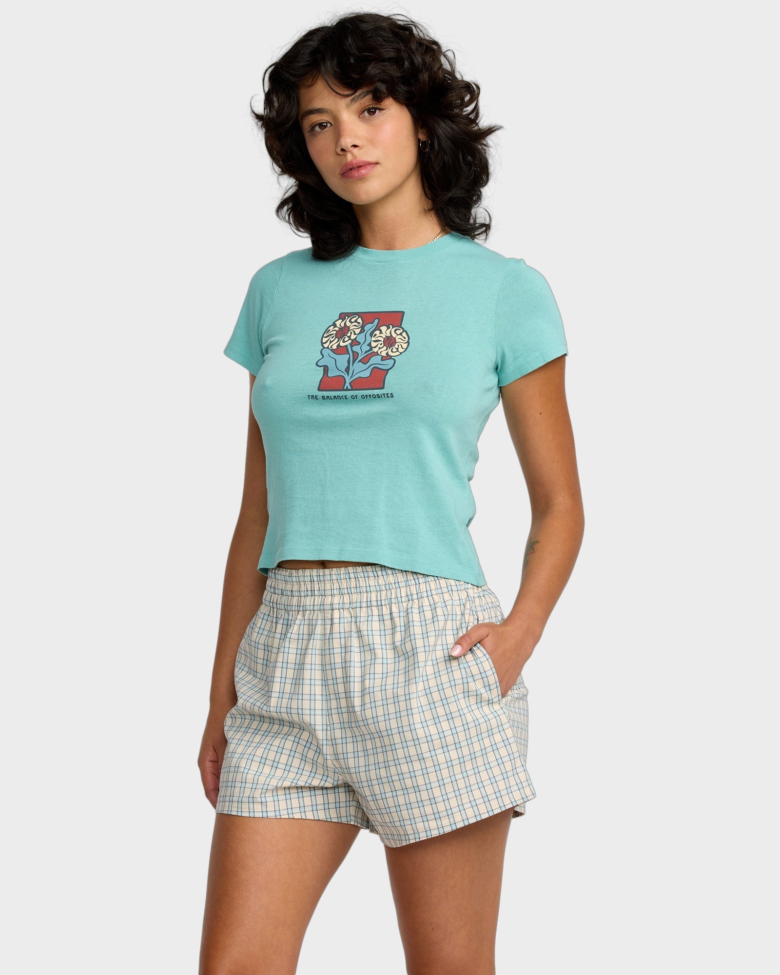 Womens Mikey Boxer Elastic Waist Shorts