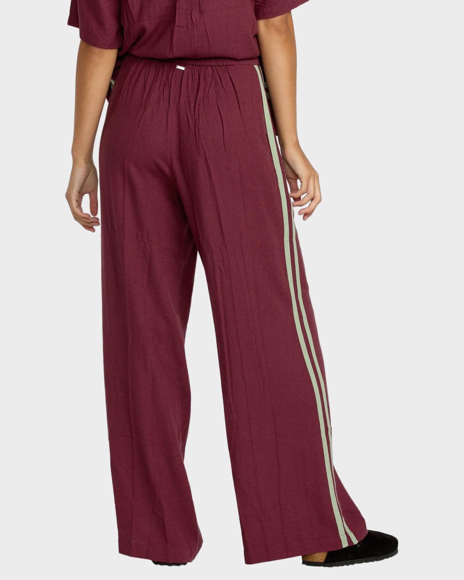 Womens Syd Stripe Elastic Waist Pants
