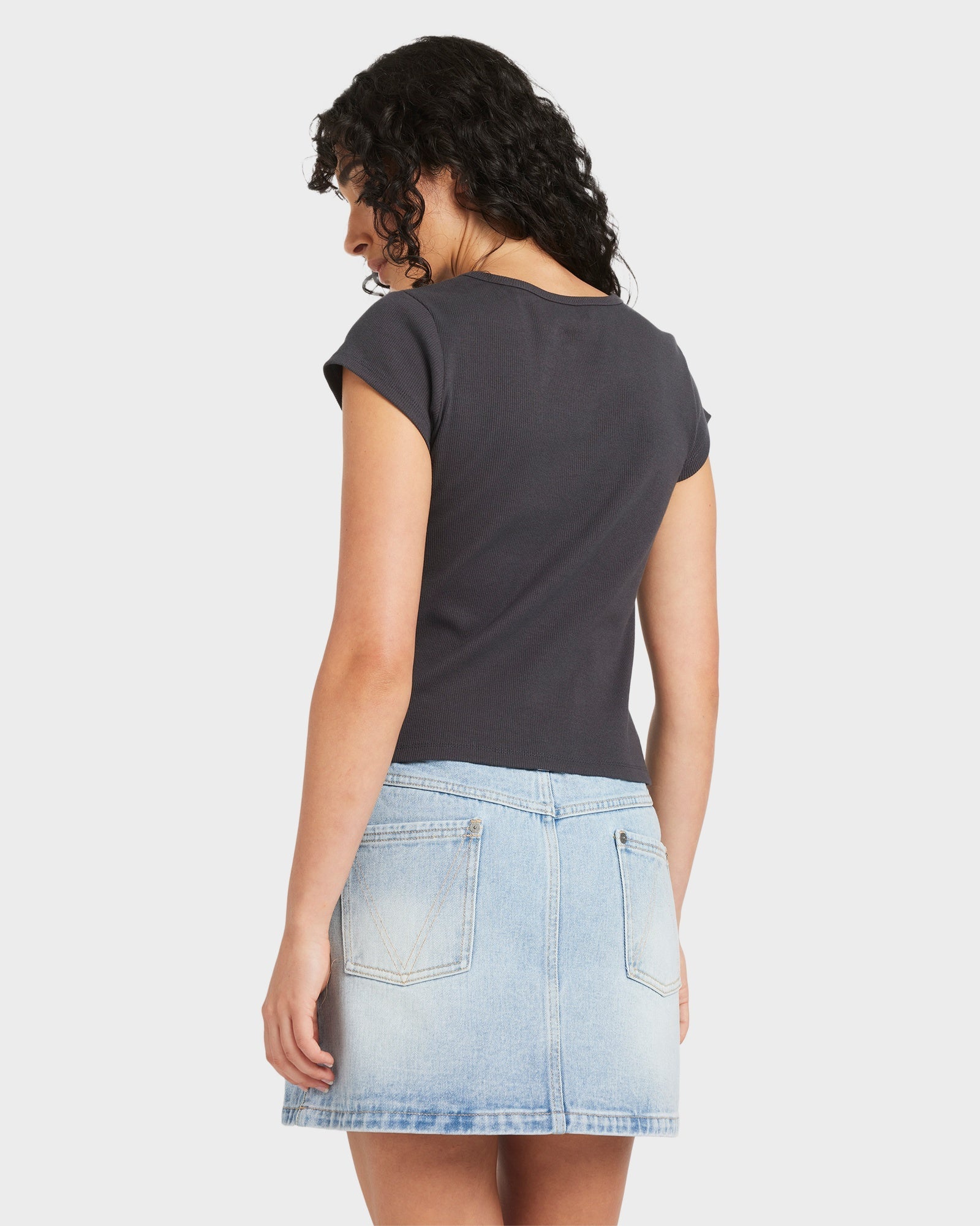 Womens Ribbed Slim T-Shirt
