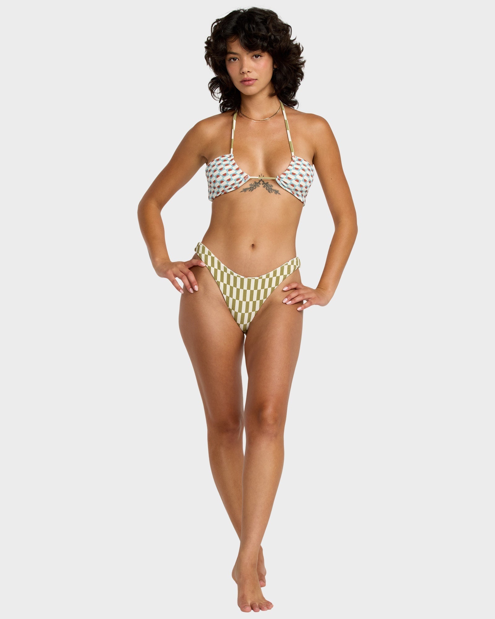 Womens Strange Ways Halter Bandeau Bikini Top