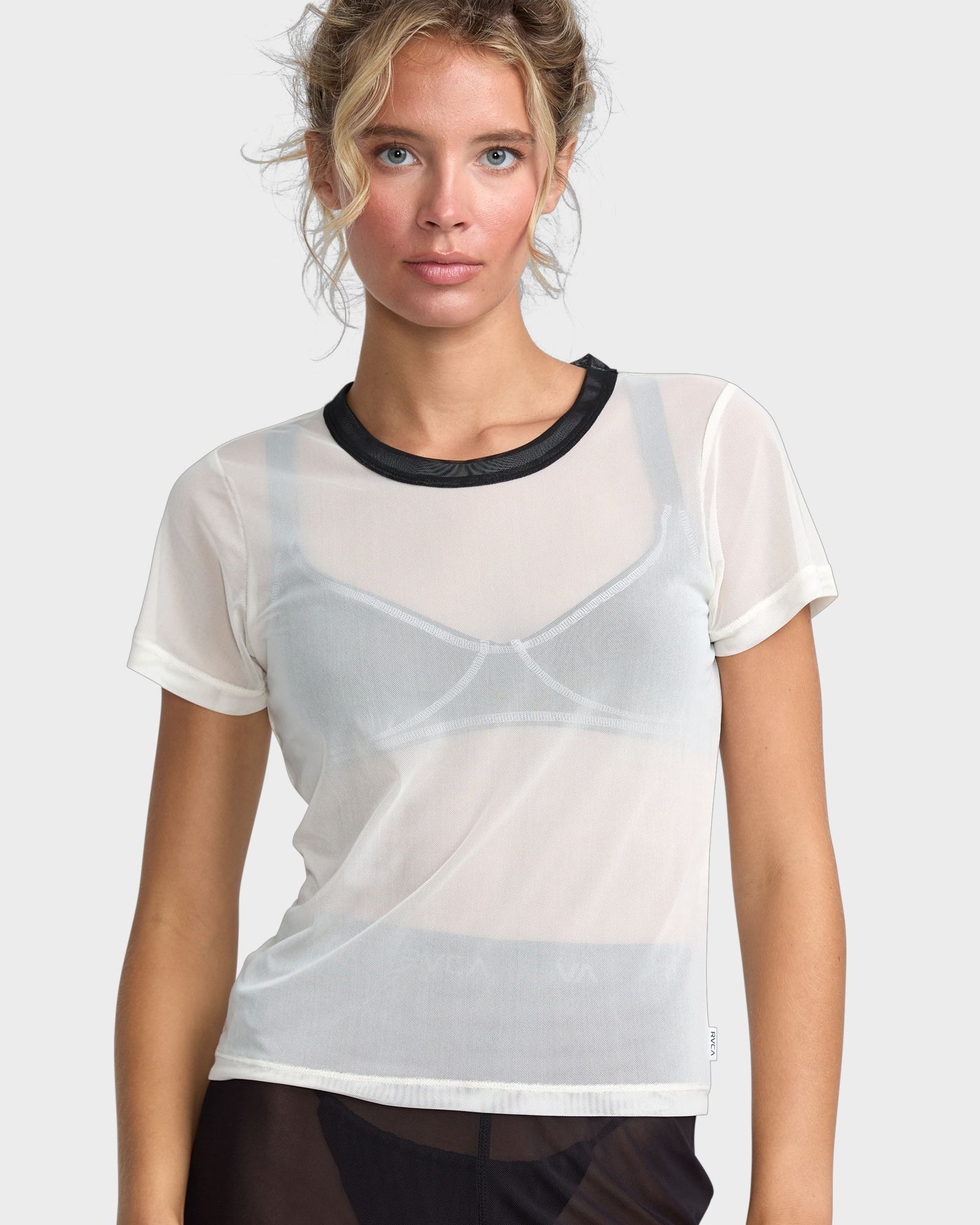 Womens Alexis Ren Mesh Baby T-Shirt