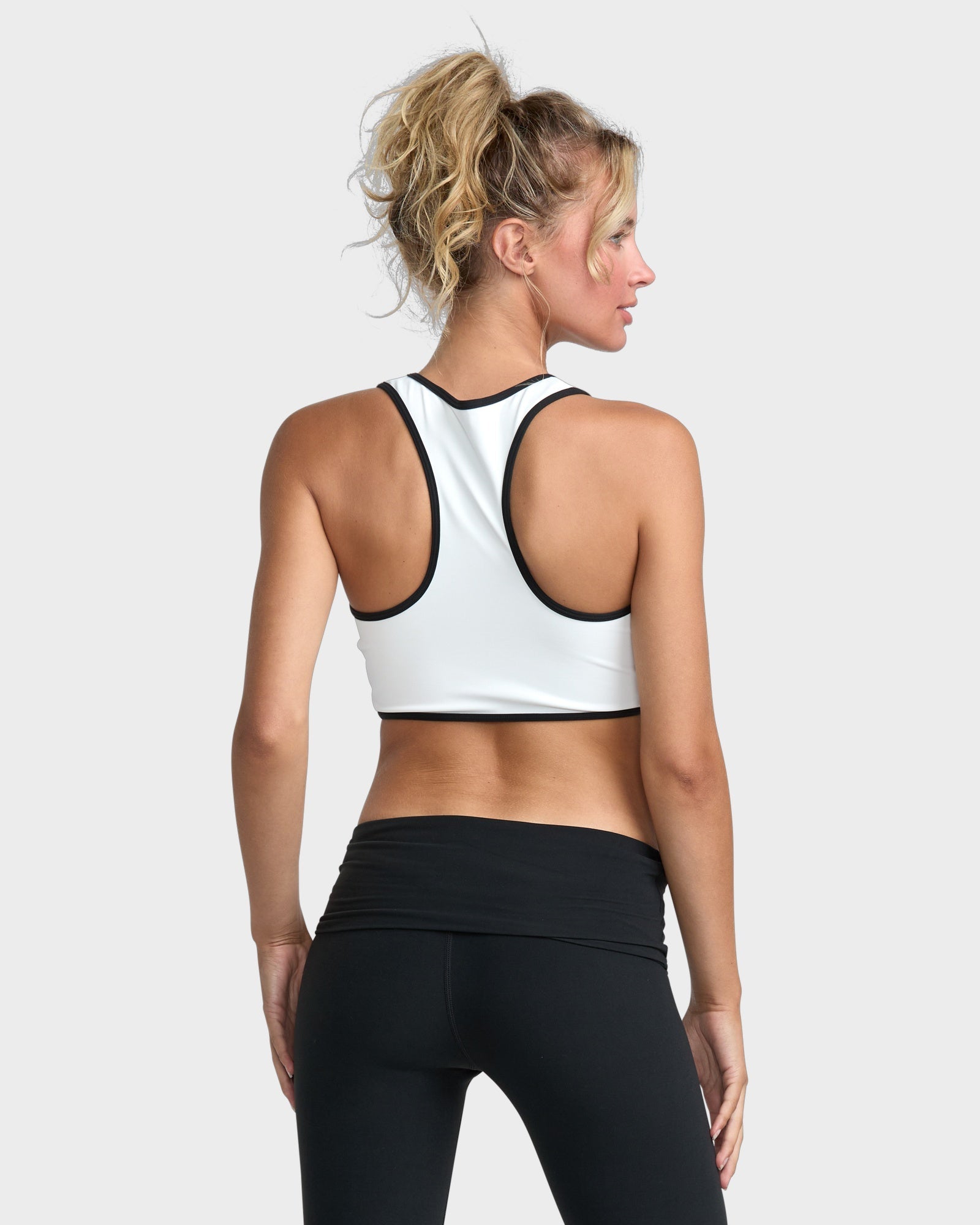 Womens Alexis Ren Zip Up Sports Bra