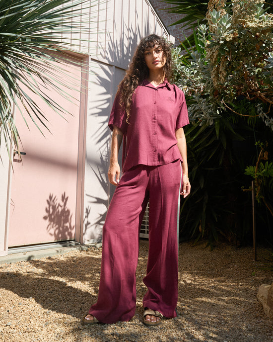 Womens Syd Stripe Elastic Waist Pants