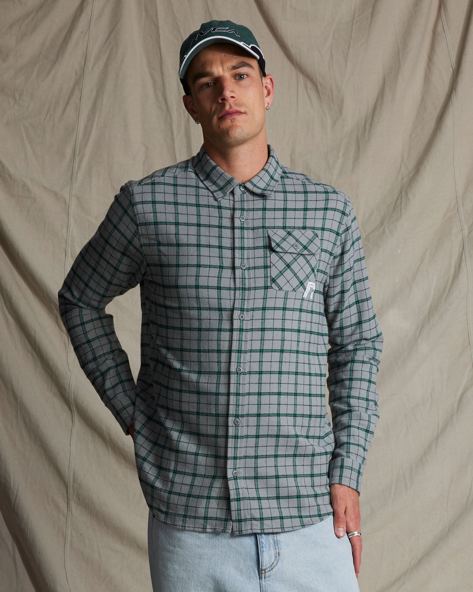 Mens Track Side Long Sleeve Shirt