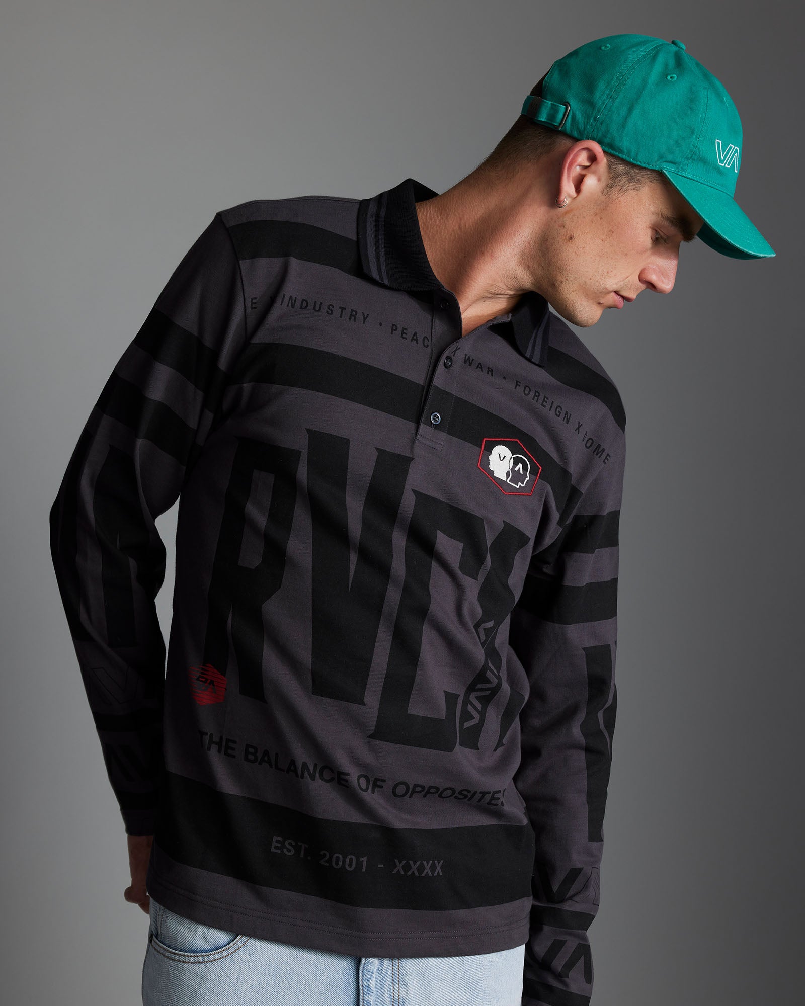 Mens All Brand Polo Long Sleeve Shirt