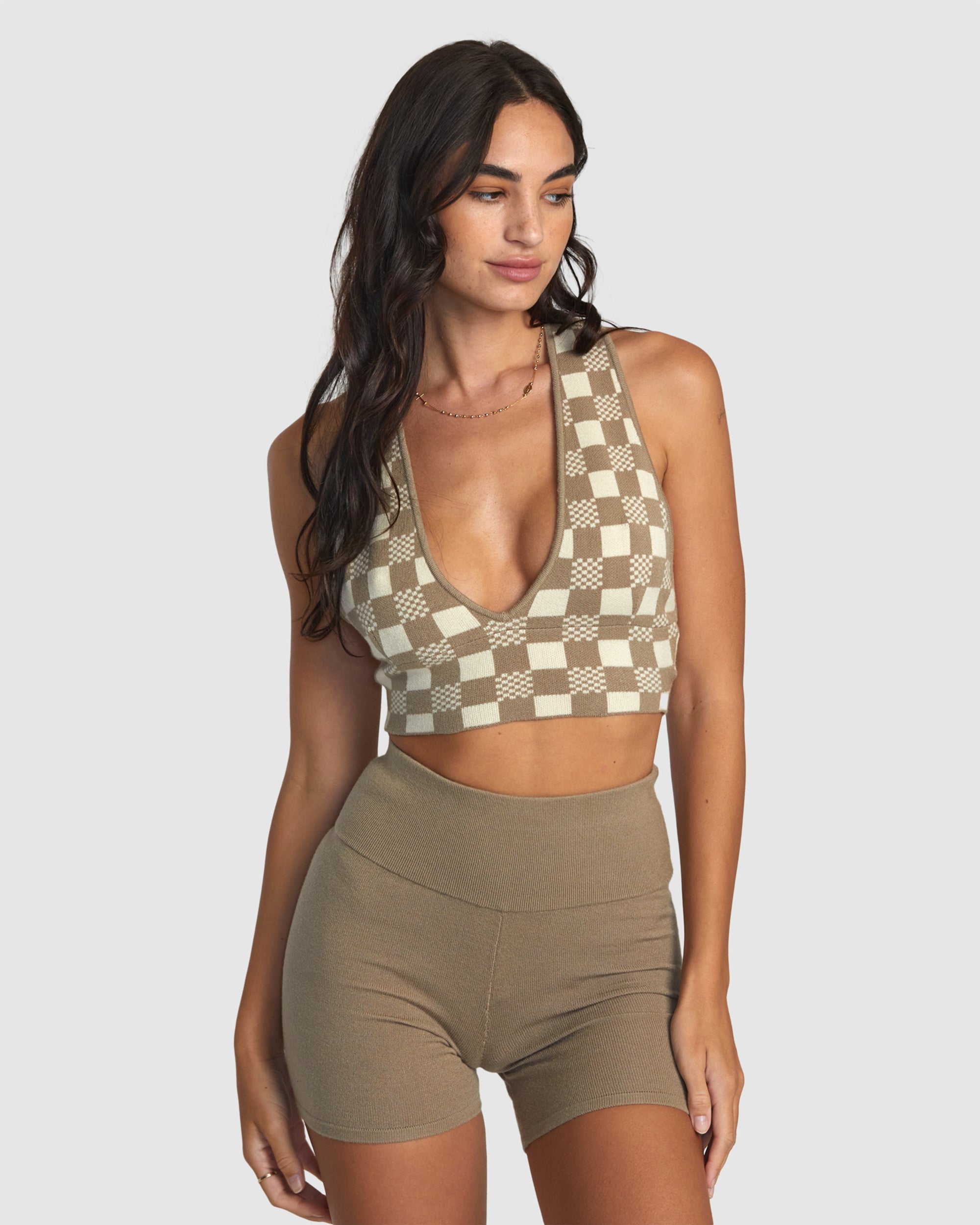 Fever Racerback Knitted Crop Top