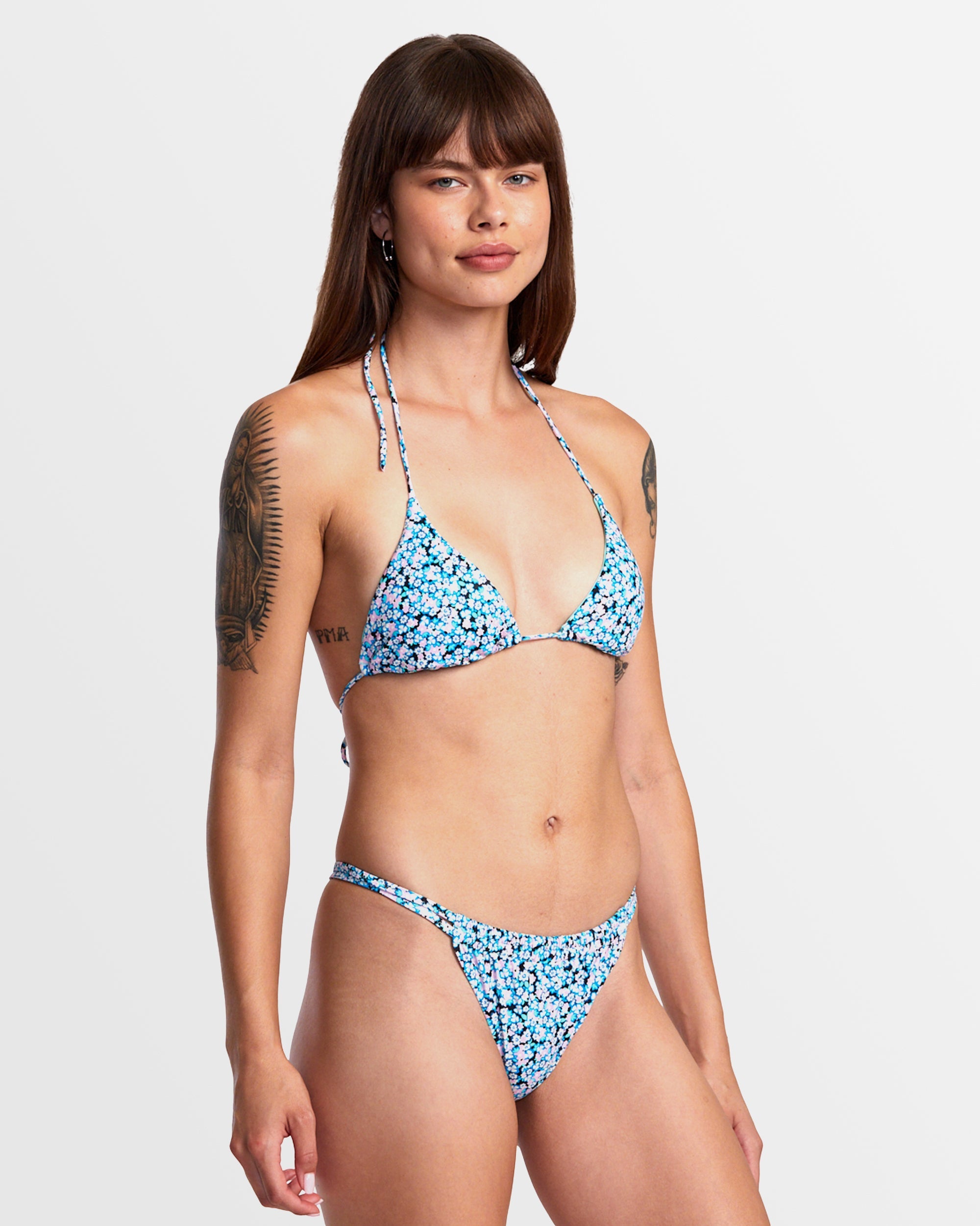 Womens Sprinkles Halter Triangle Bikini Top