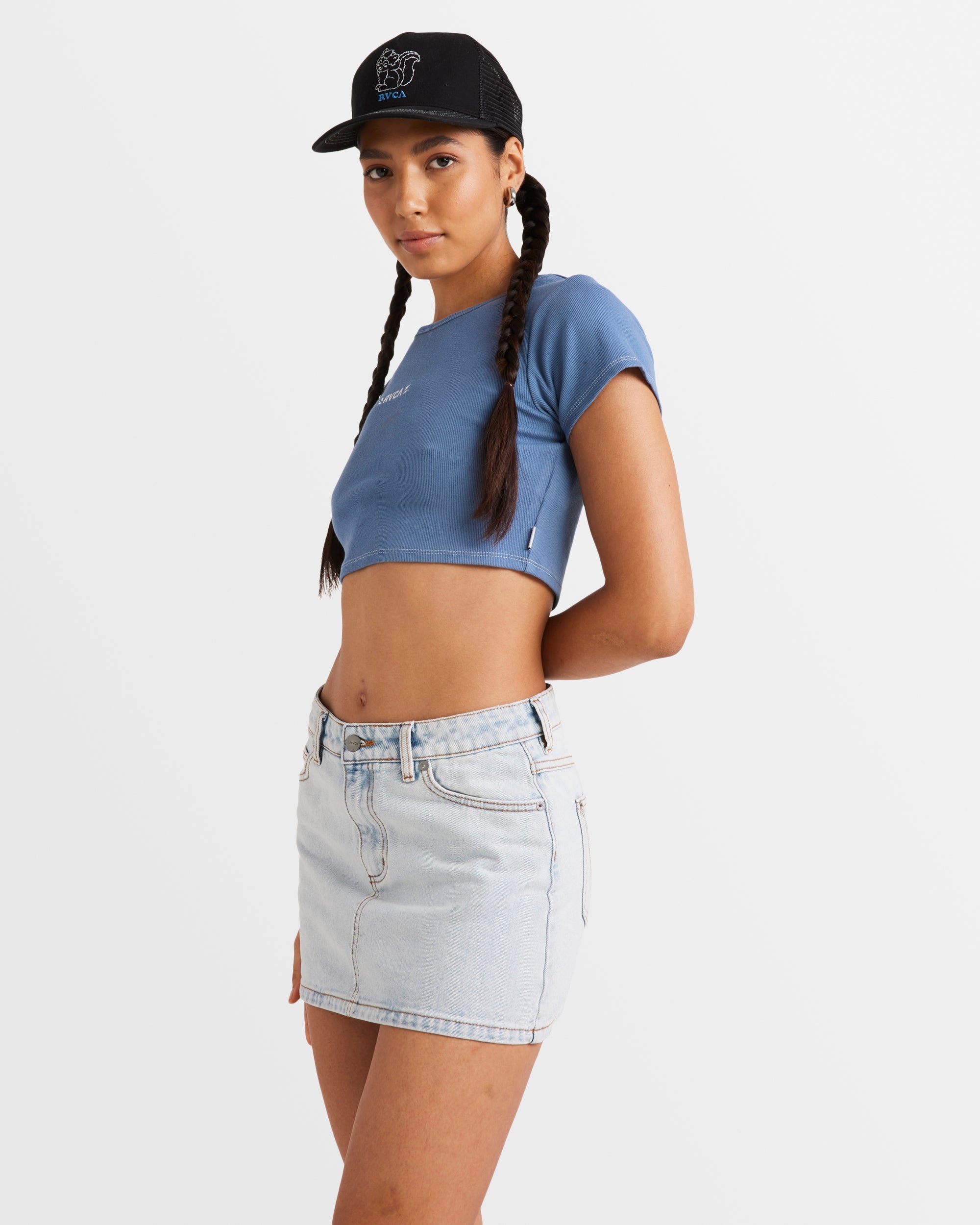 Womens Mini Denim Skirt