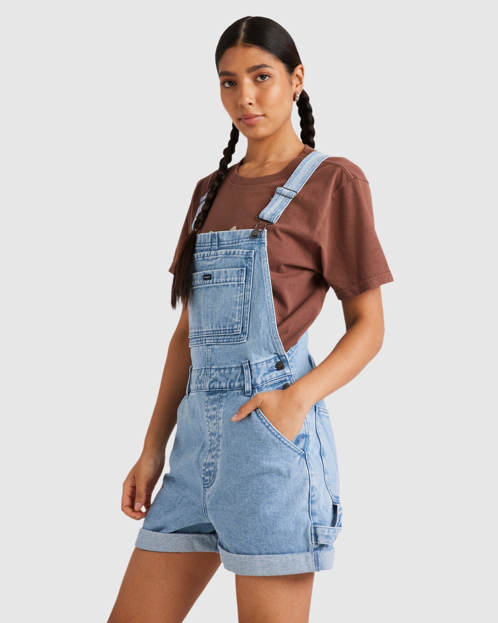 Womens Denim Sloucher Overalls