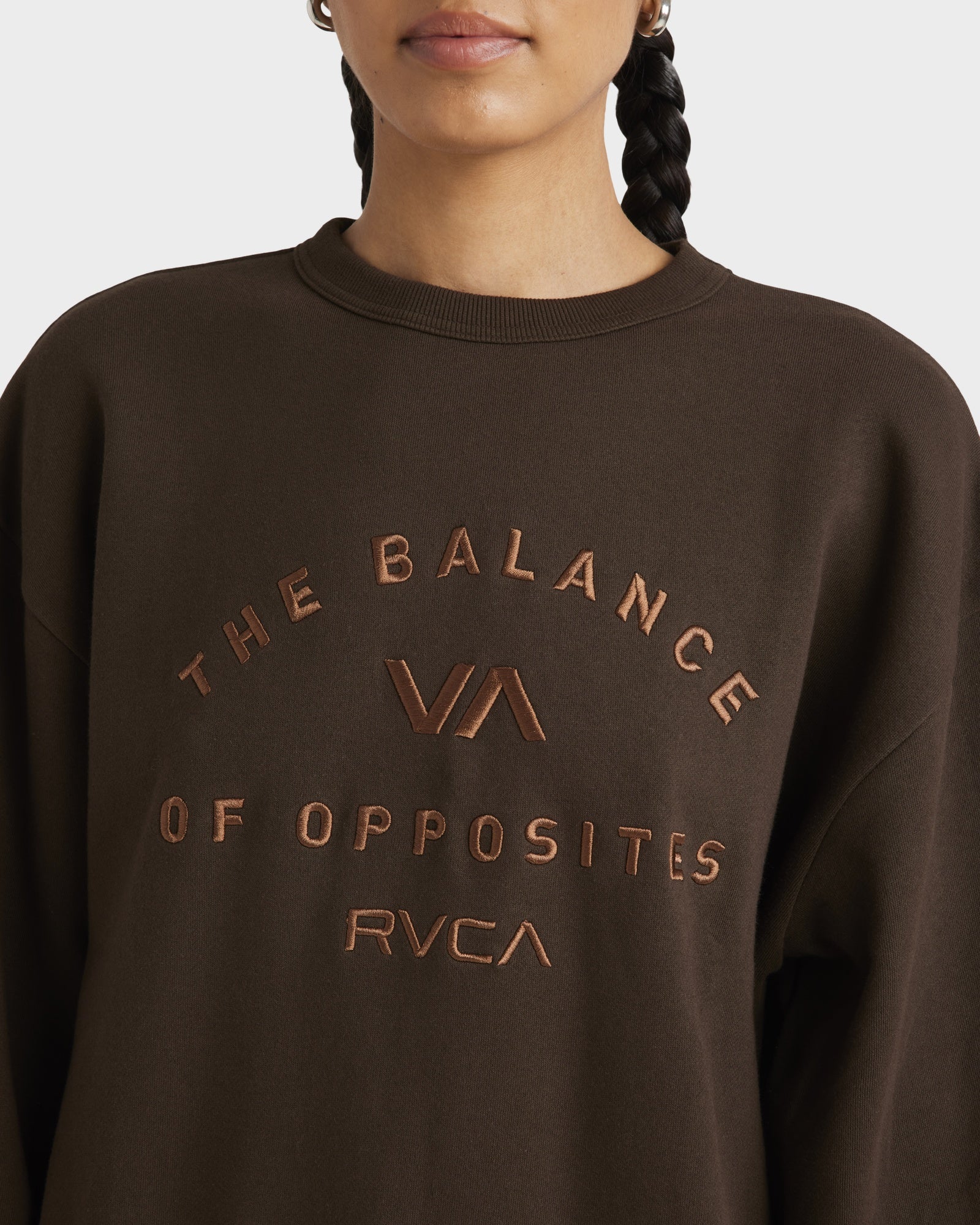 Womens Bold RVCA Vintage Crew