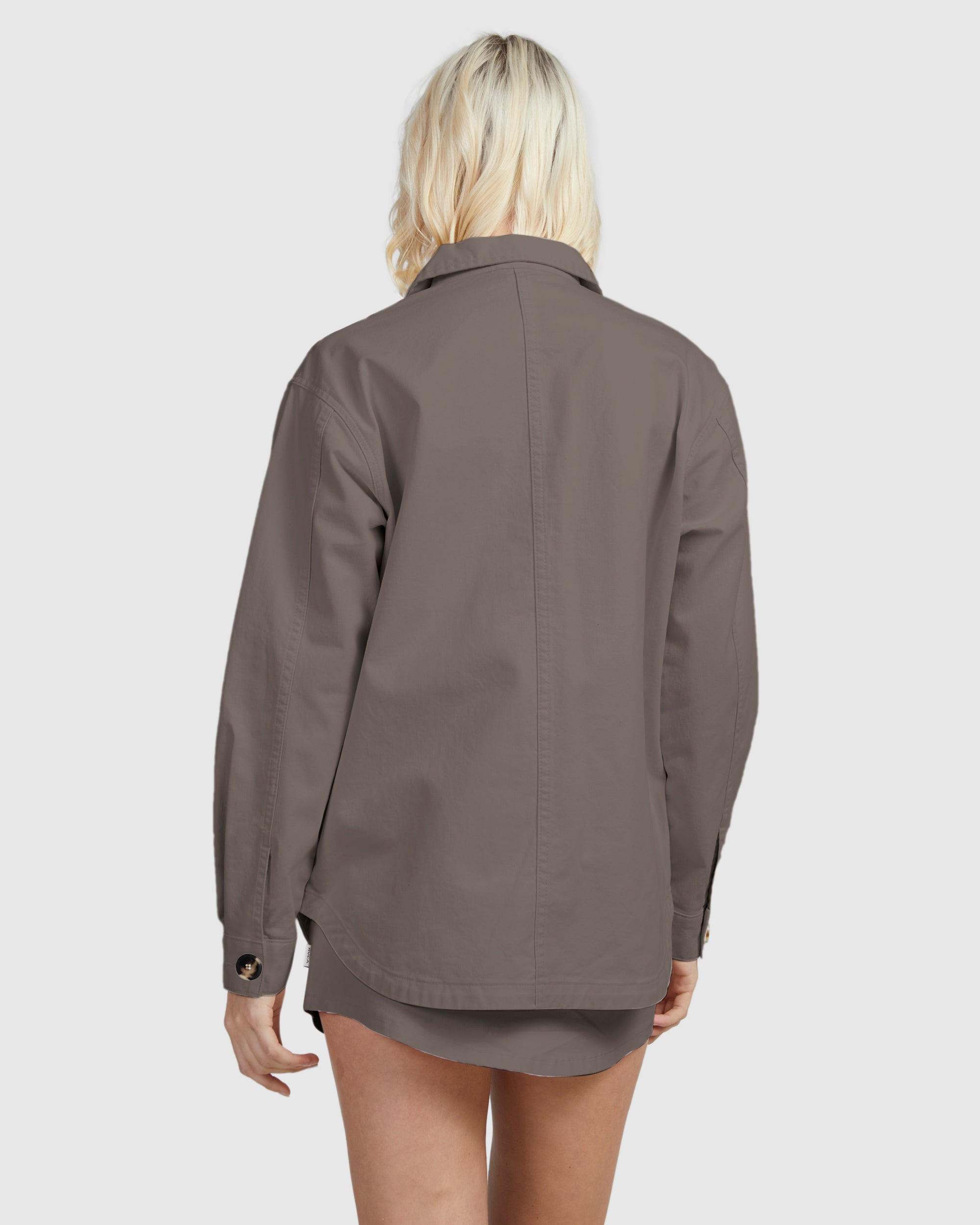 Womens Twill Shacket