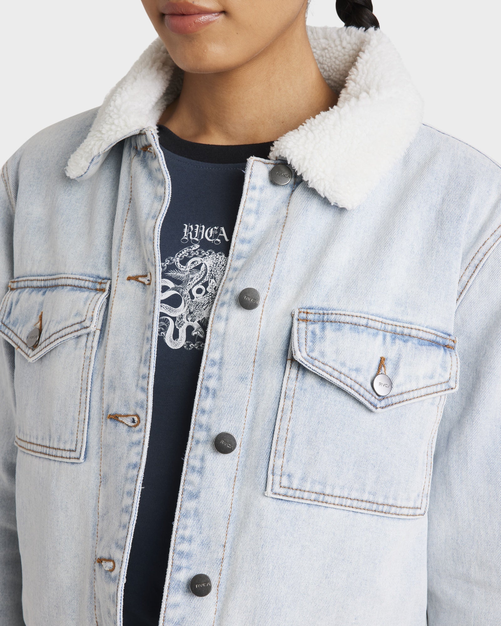 Womens Roy Sherpa Denim Jacket