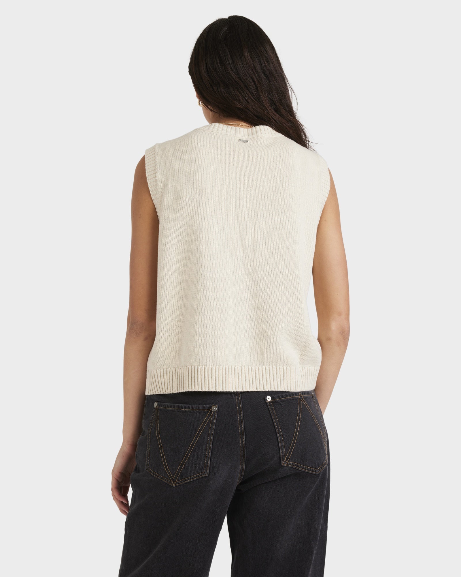 Womens Button Down Knitted Vest