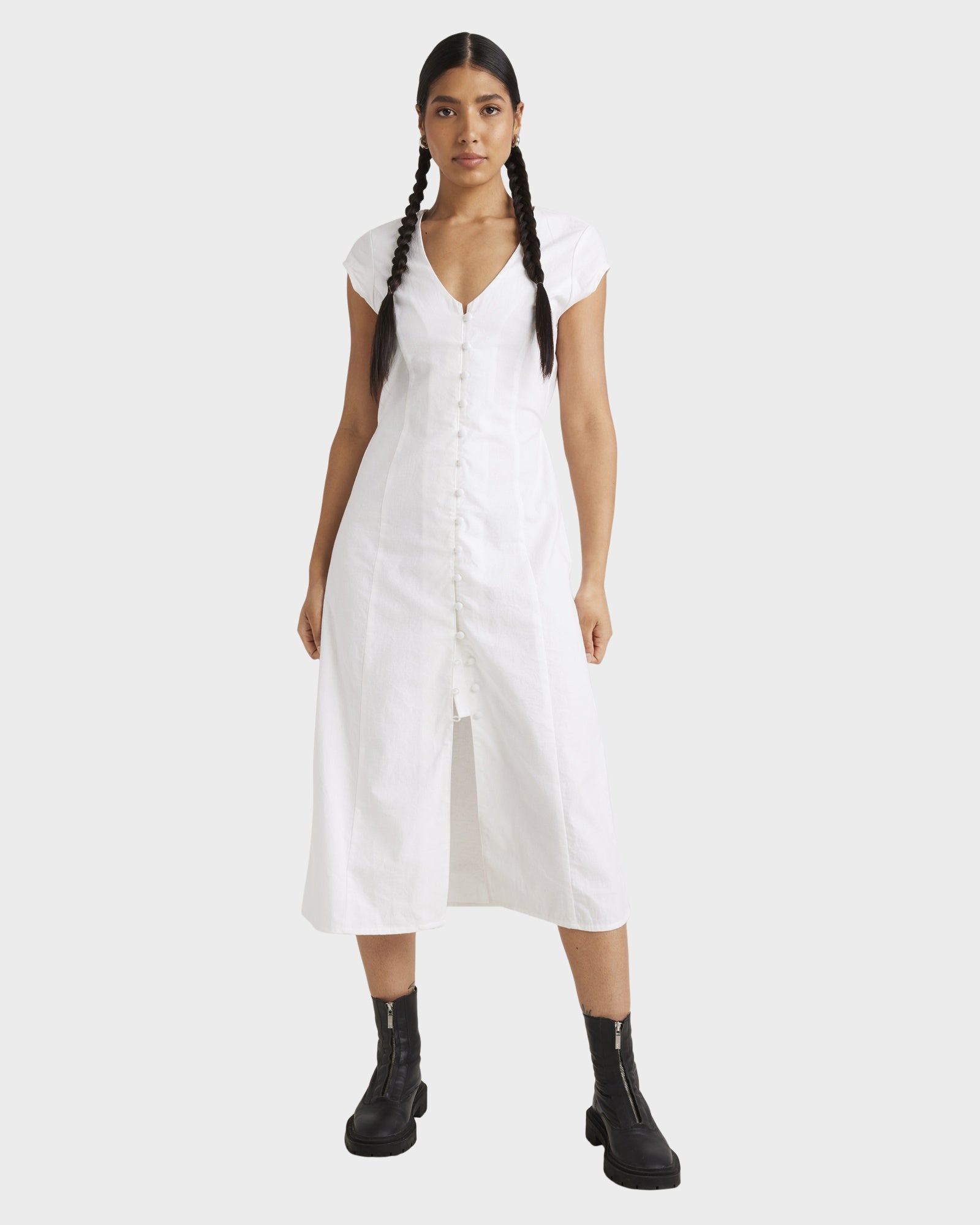 Womens Understated Midi Dress