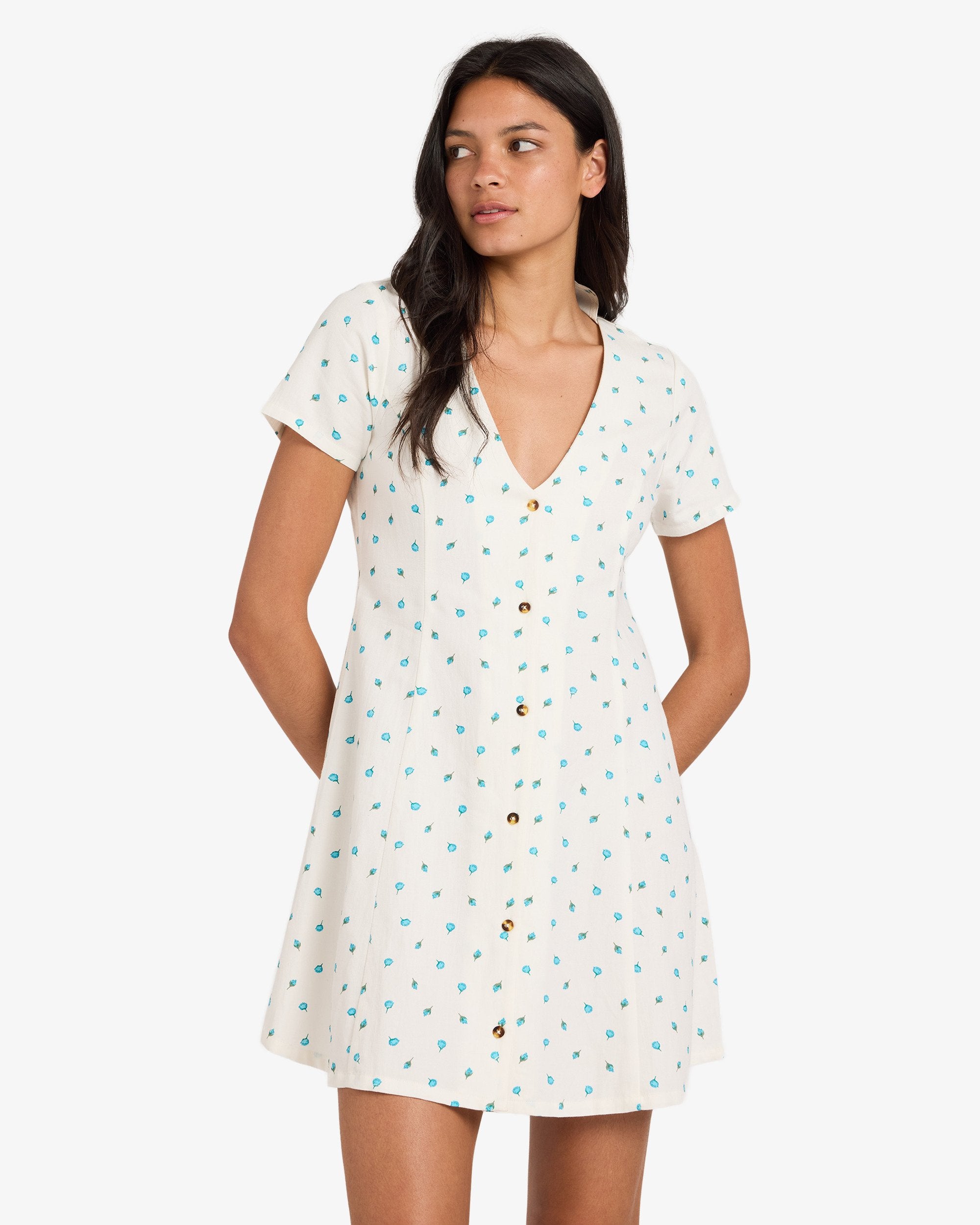 Womens Rose Bud Mini Dress  RVCA AU
