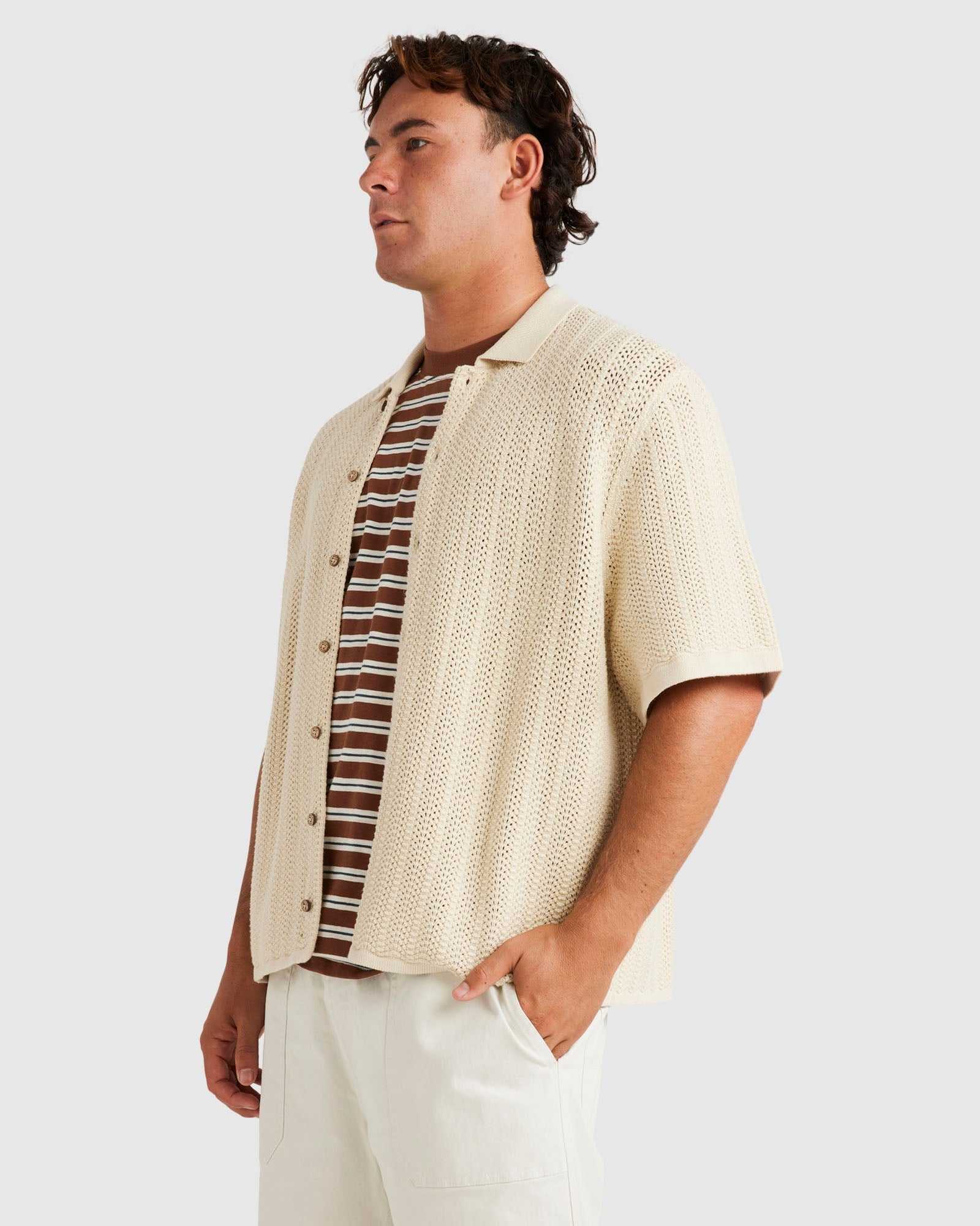 Mens Crochet Shirt
