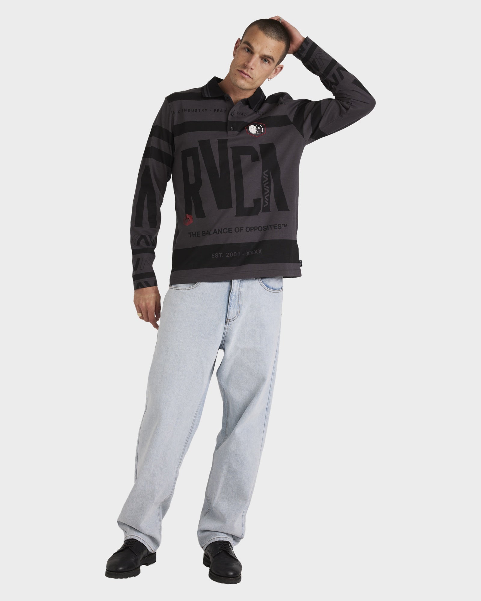 Mens All Brand Polo Long Sleeve Shirt