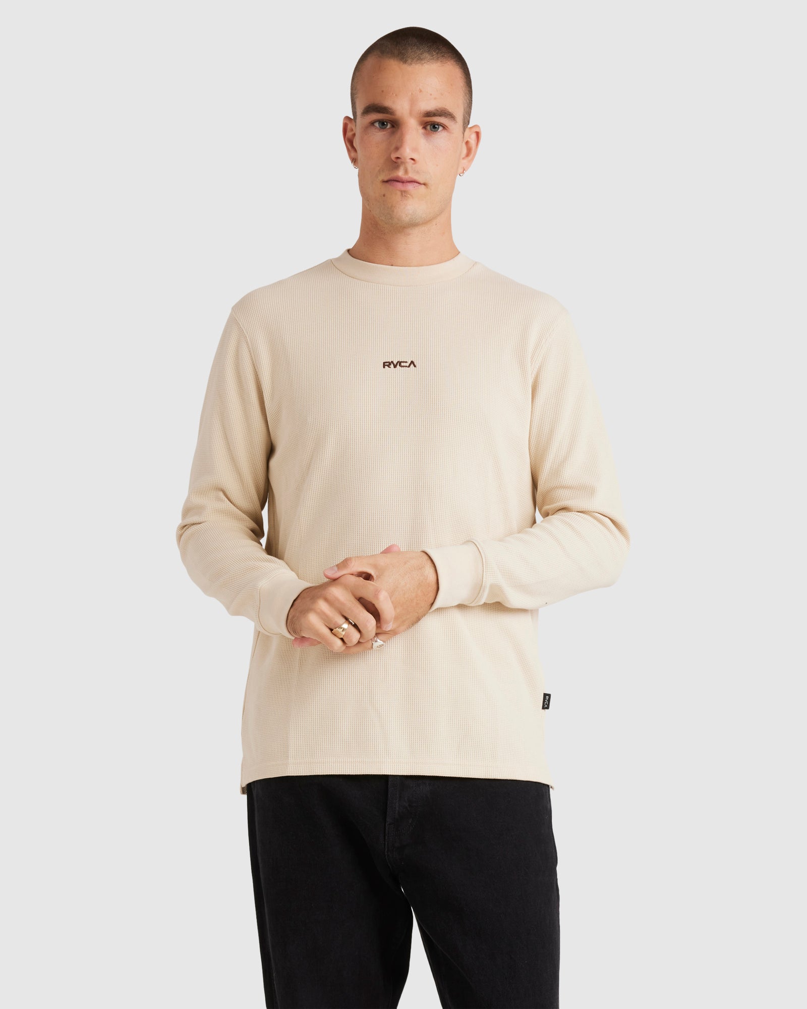 Mens Union Waffle Long Sleeve Sweater – RVCA AU