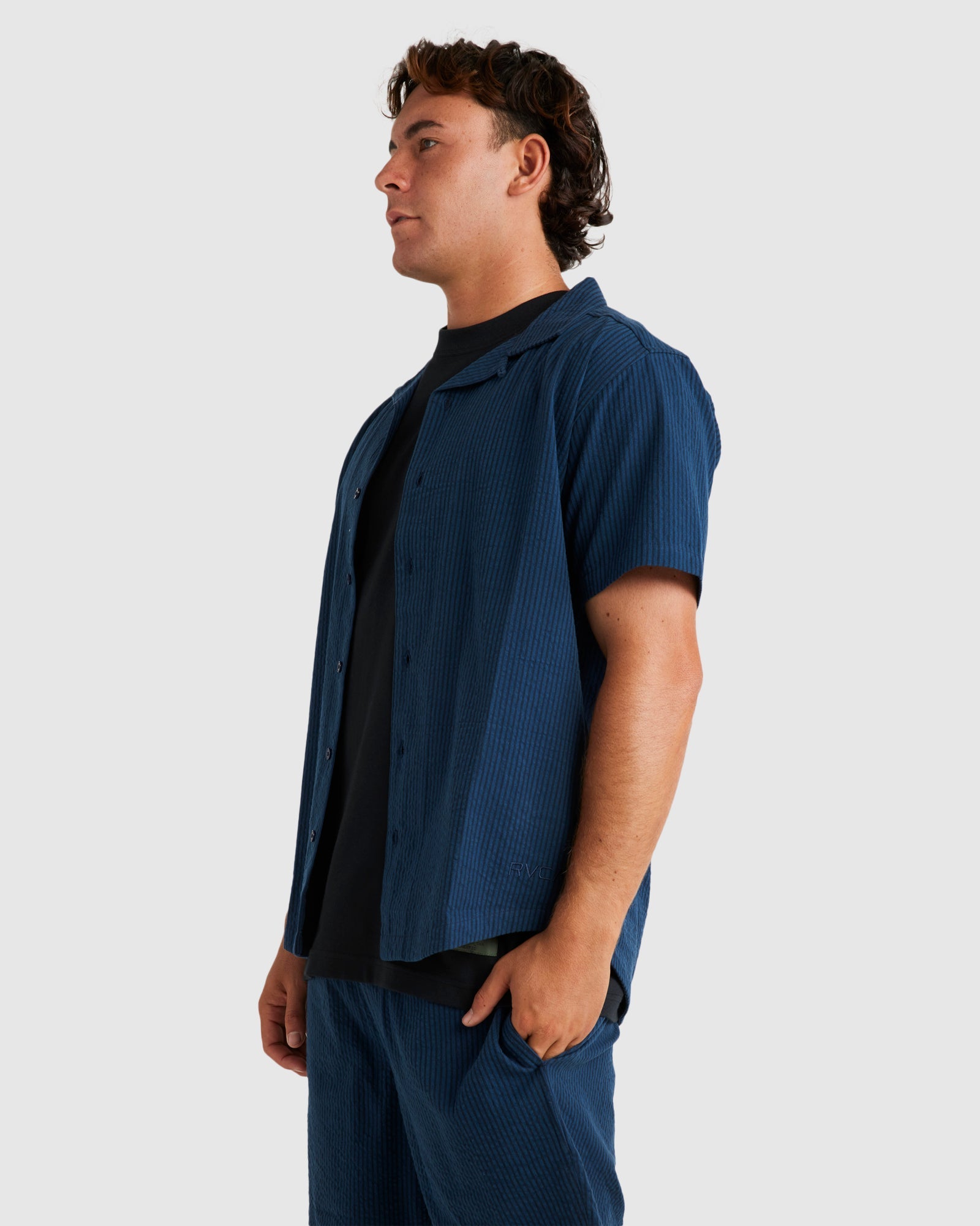 Mens Seered Stripe Shirt