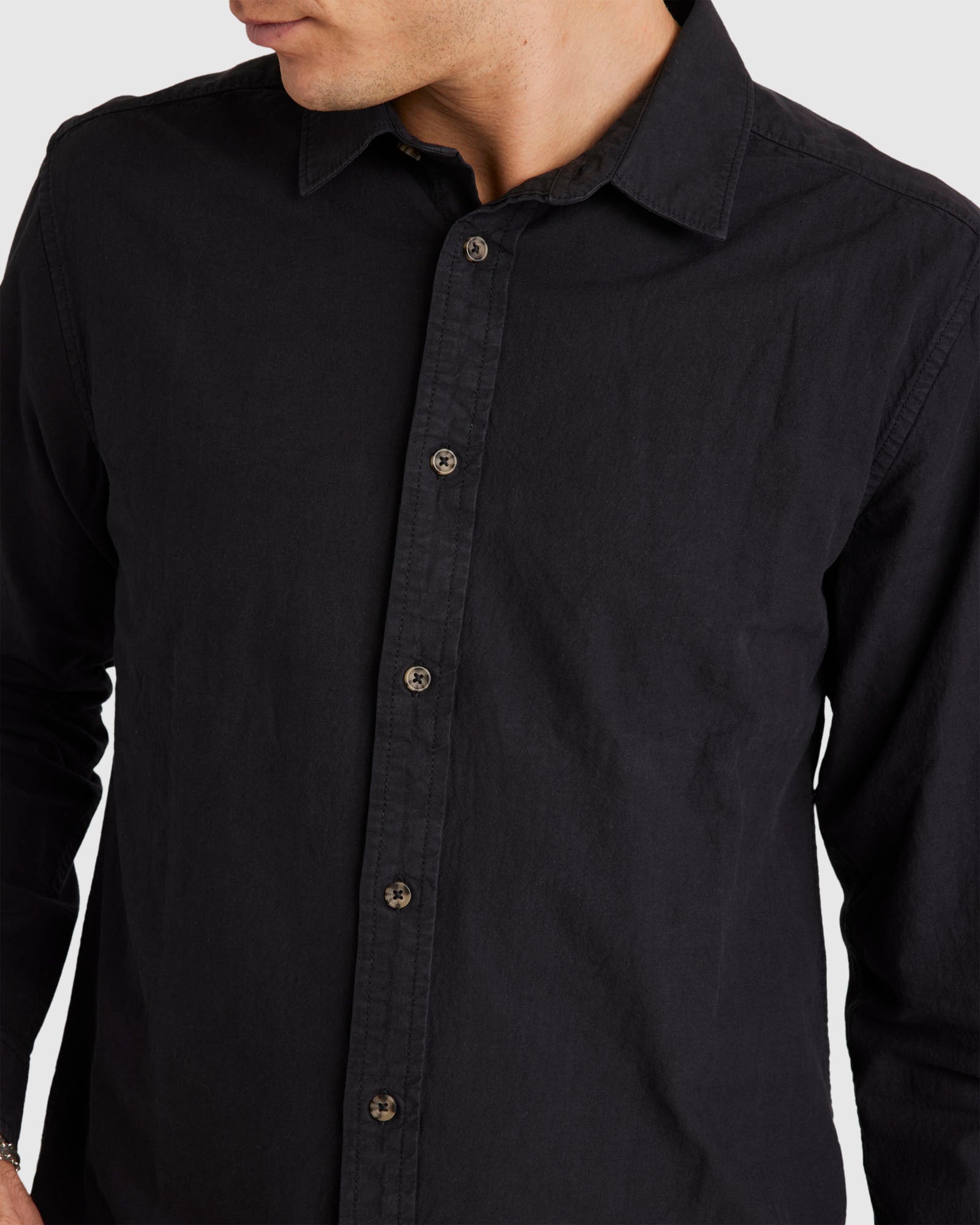 Mens Base Linen Long Sleeve Shirt