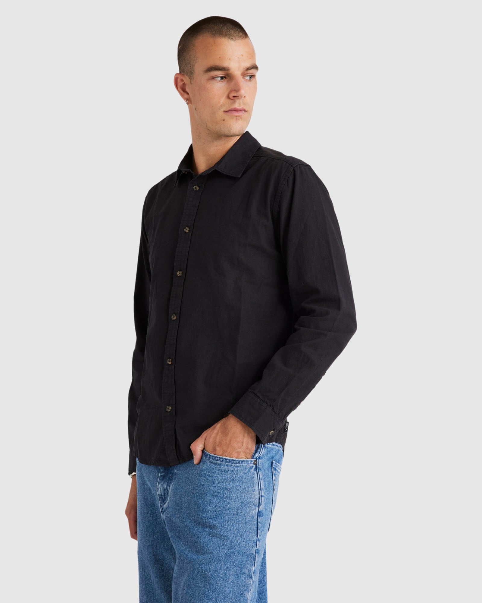 Mens Base Linen Long Sleeve Shirt