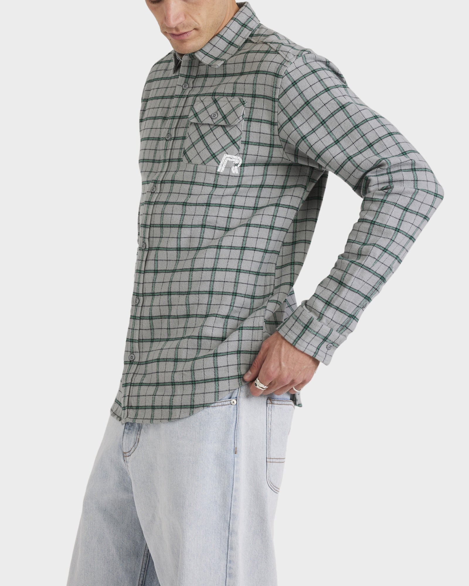 Mens Track Side Long Sleeve Shirt