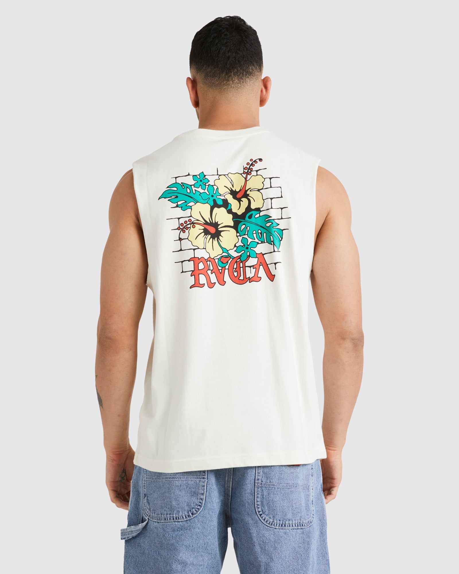 Mens Floral Park Muscle Tank