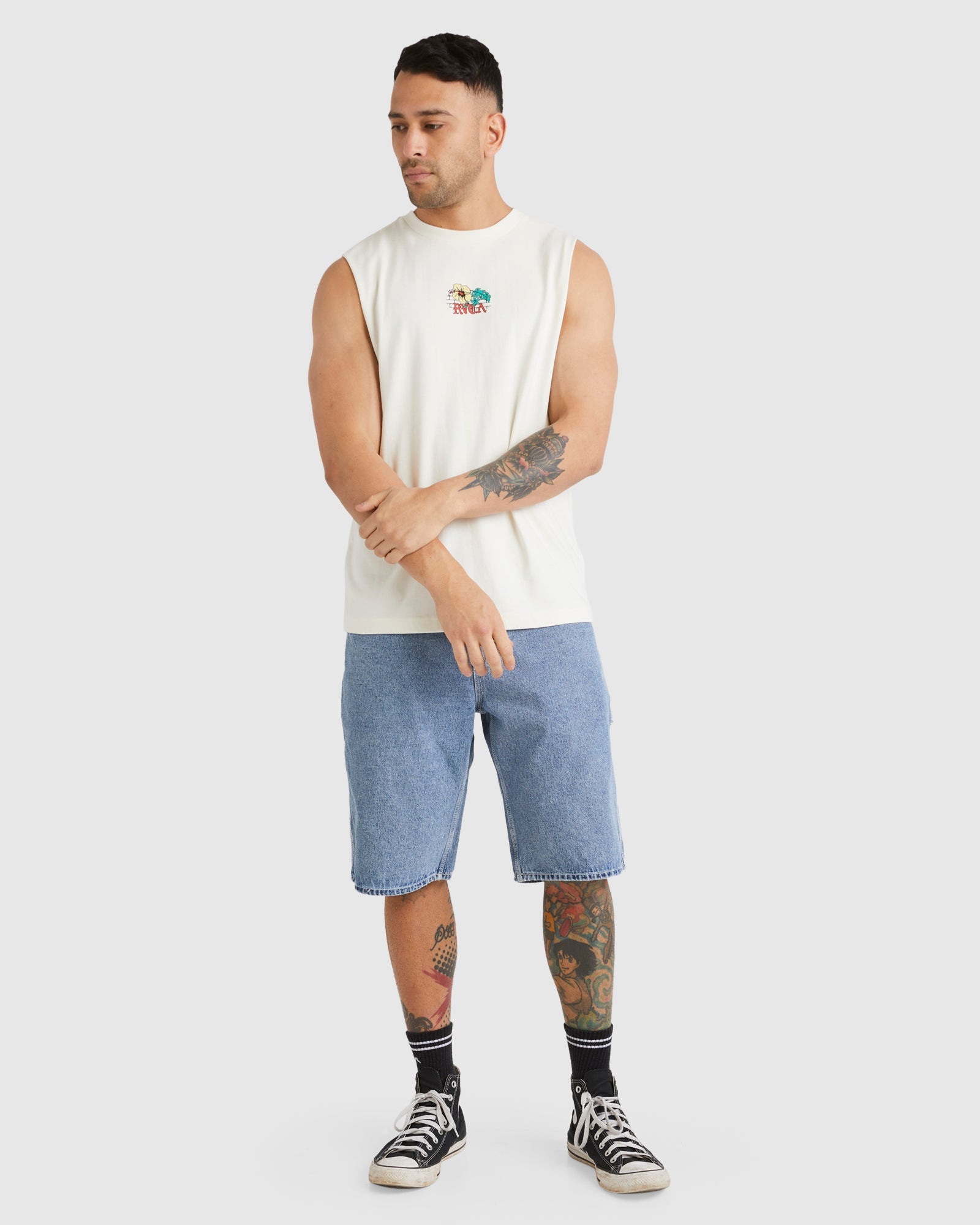 Mens Floral Park Muscle Tank