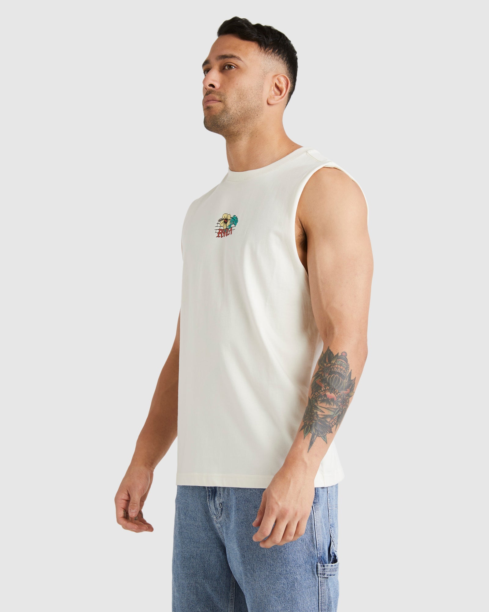 Mens Floral Park Muscle Tank