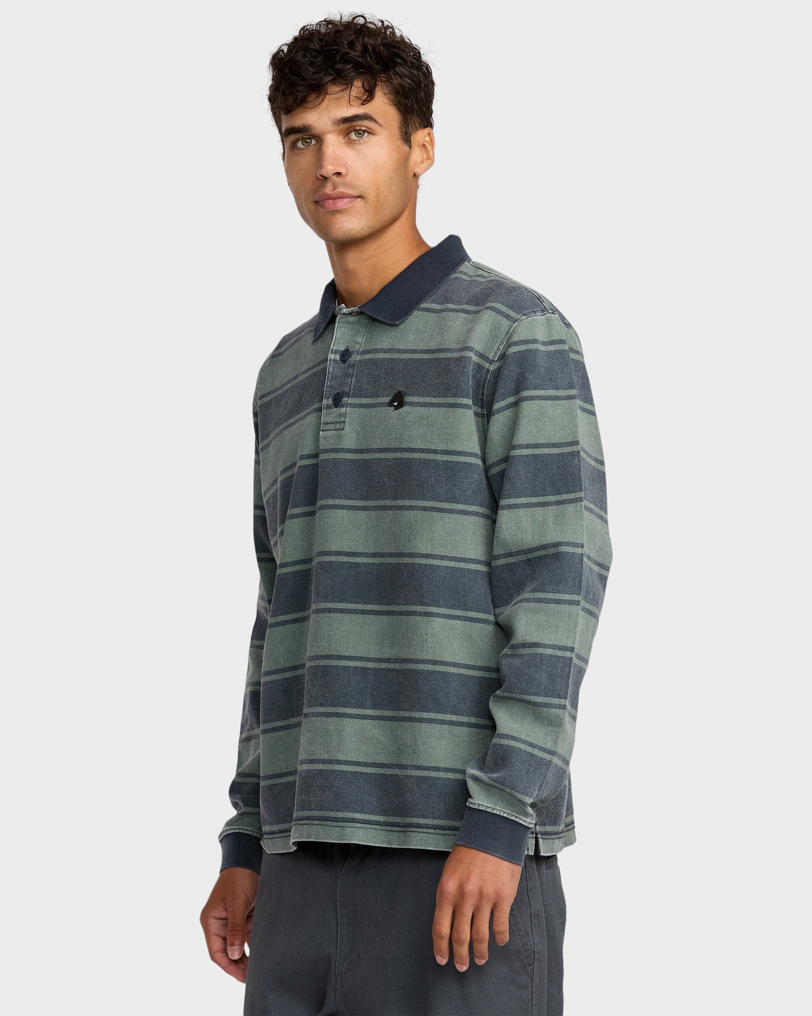 Mens Kevin Spanky Polo Long Sleeve Shirt – RVCA