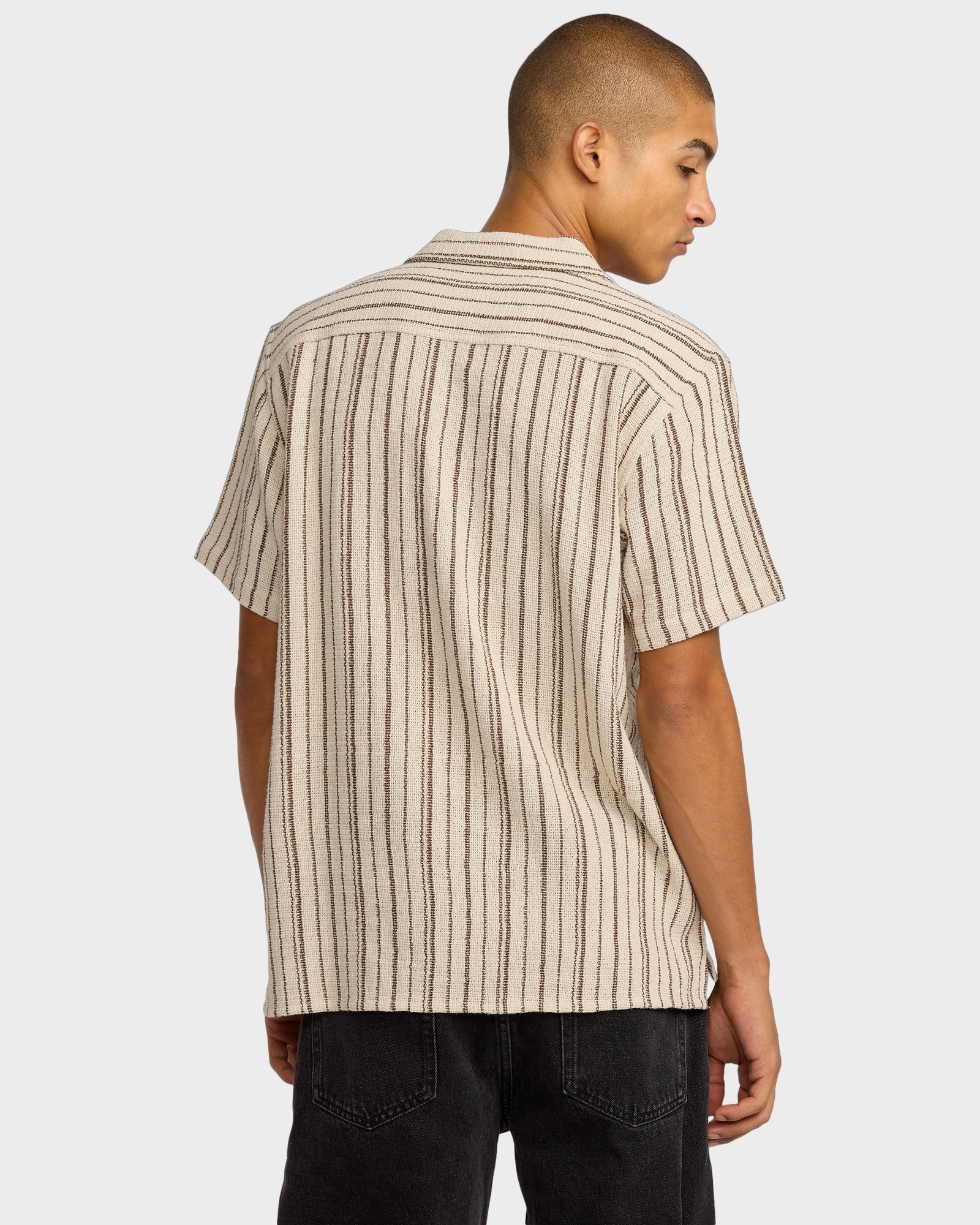 Mens Vacancy Stripe Short Sleeve Shirt