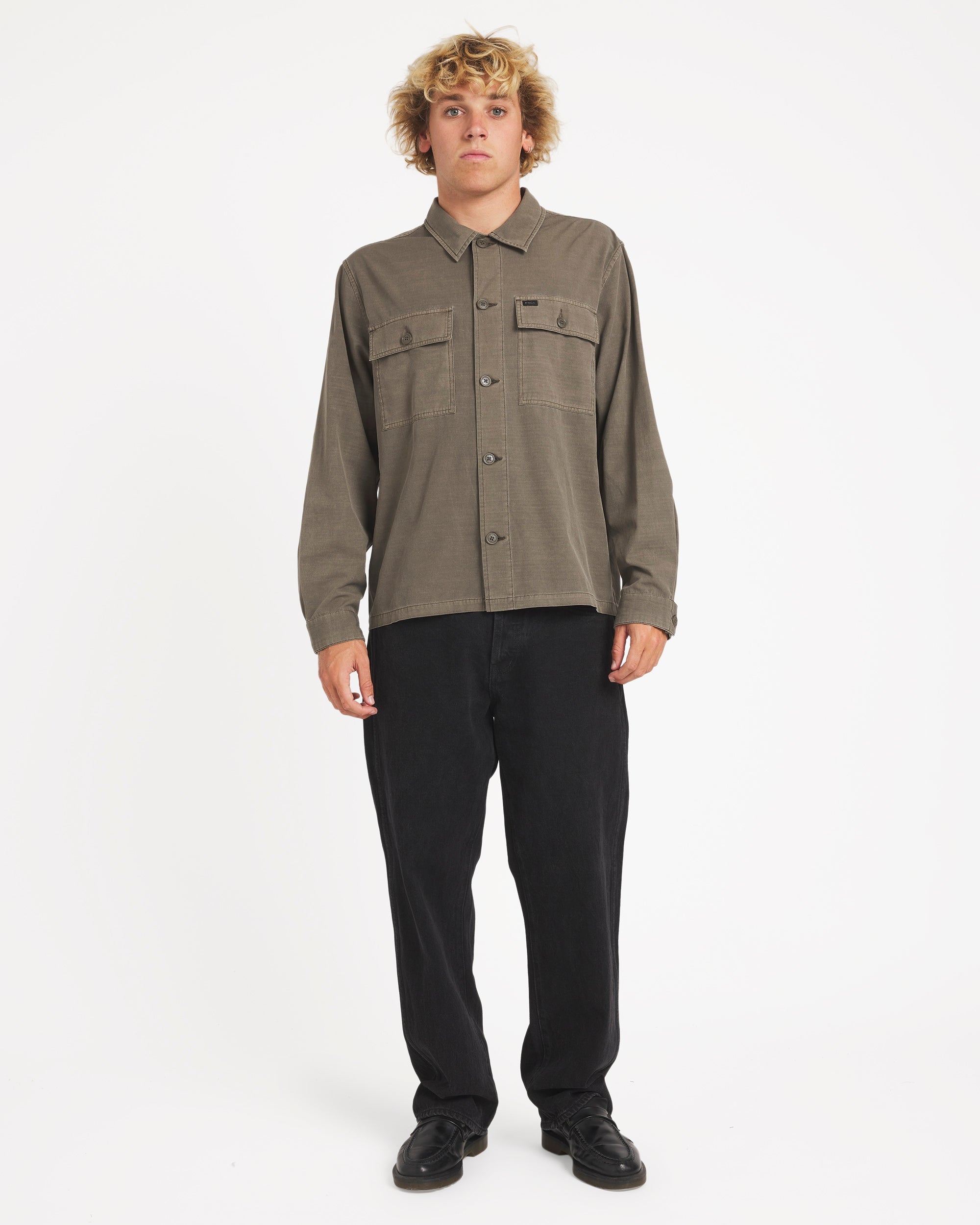 Mens Coastal Over Long Sleeve Shirt