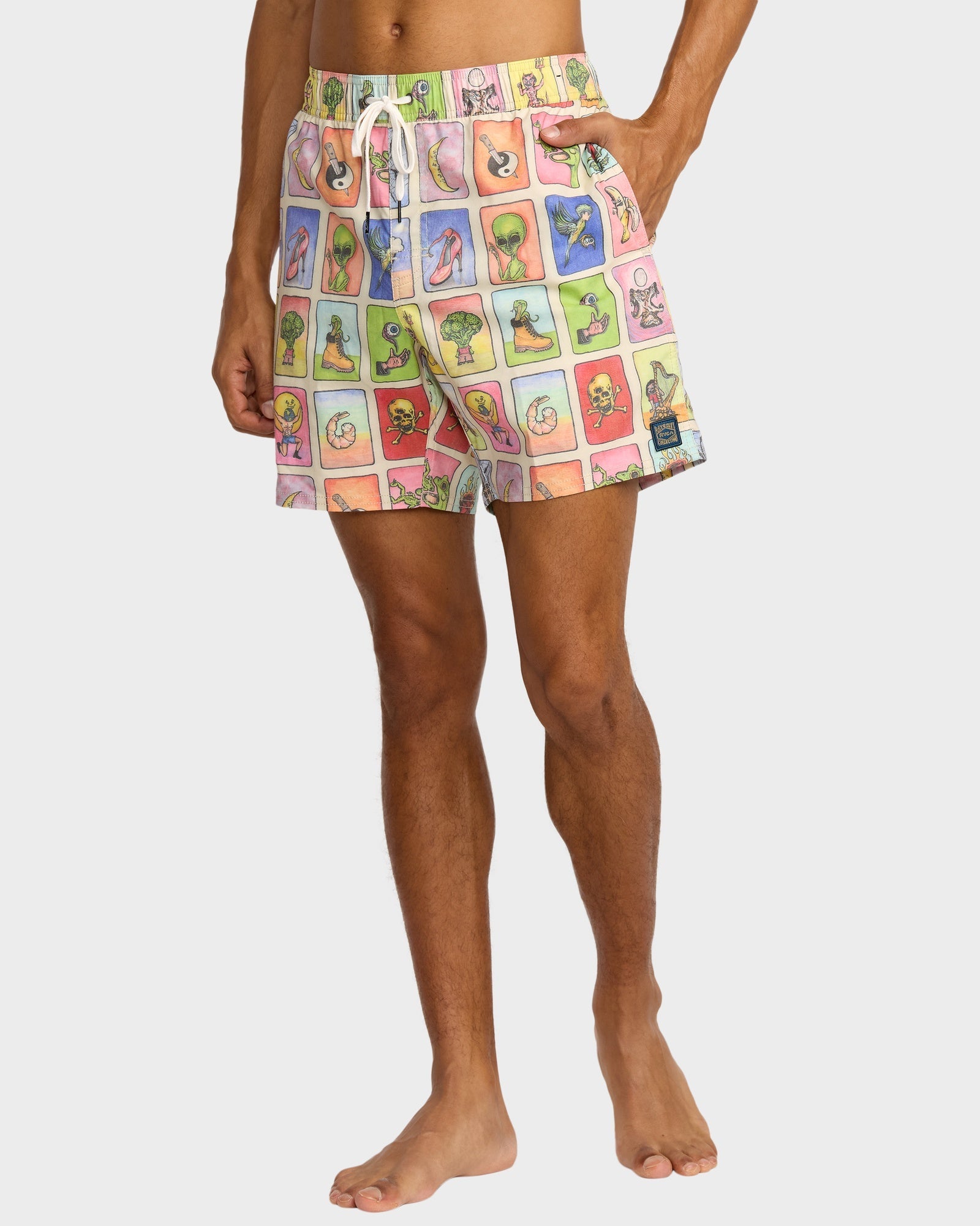 Mens Loteria Elastic 17" Swim Shorts