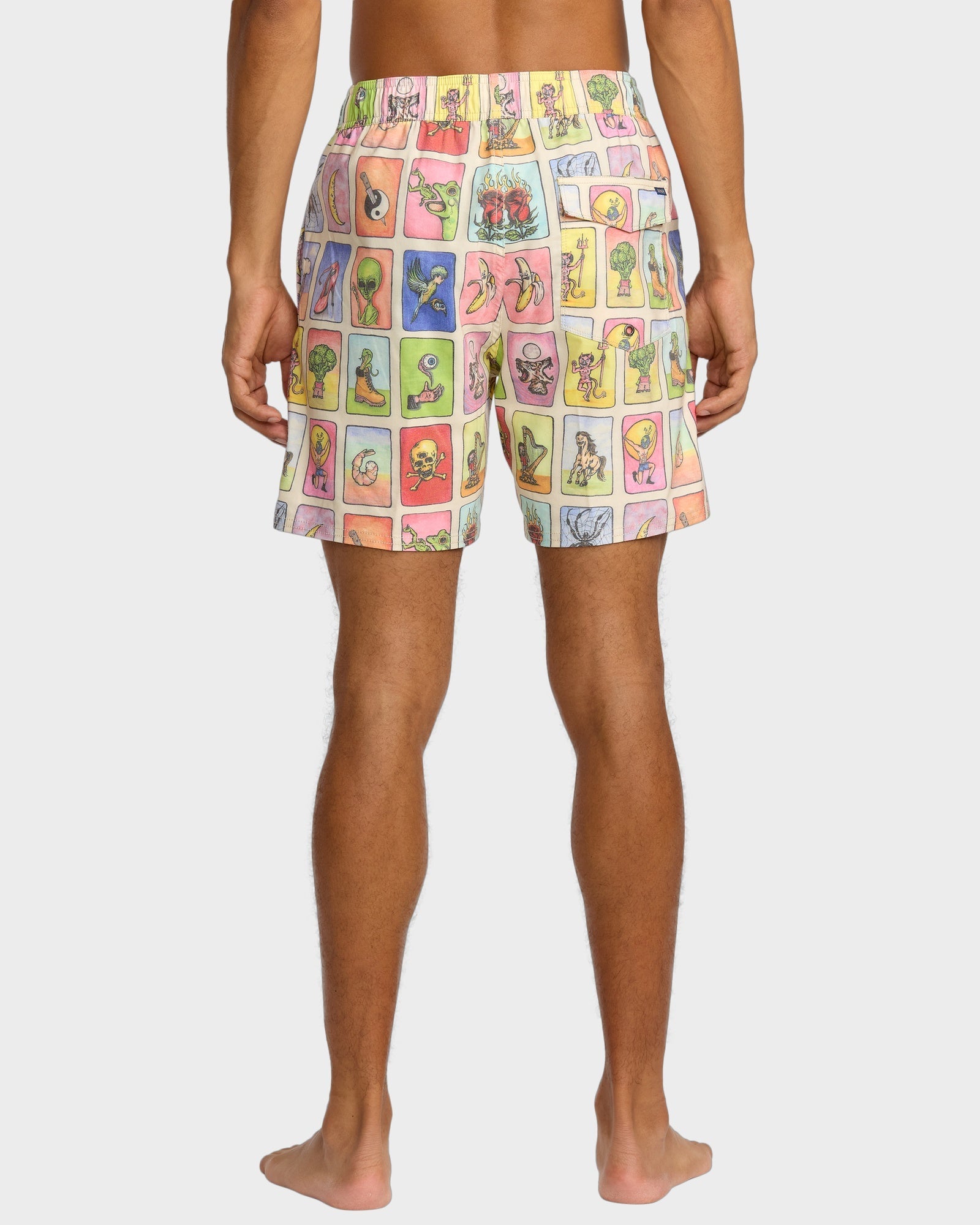 Mens Loteria Elastic 17" Swim Shorts