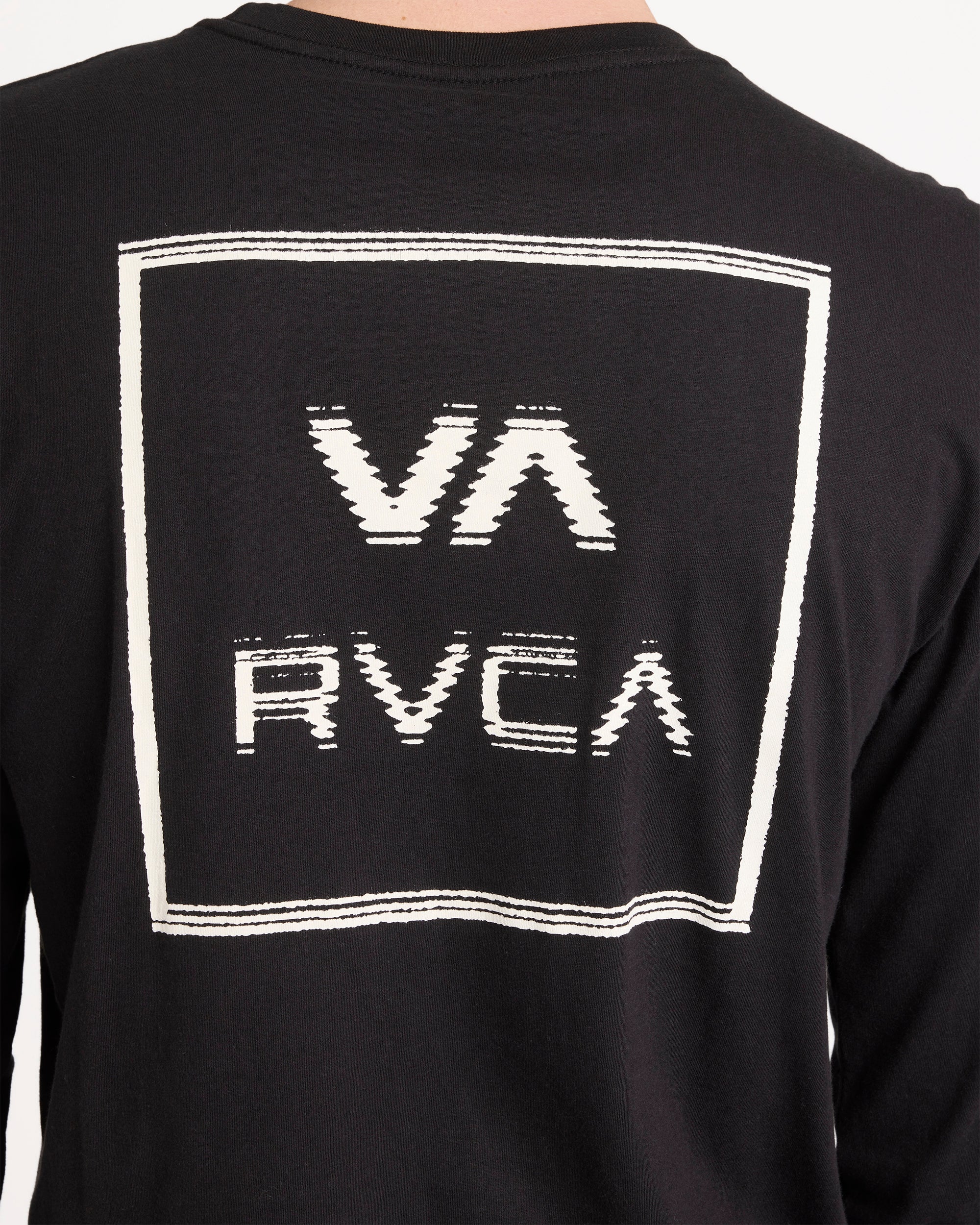 Mens Big RVCA Glitch Long Sleeve T-Shirt