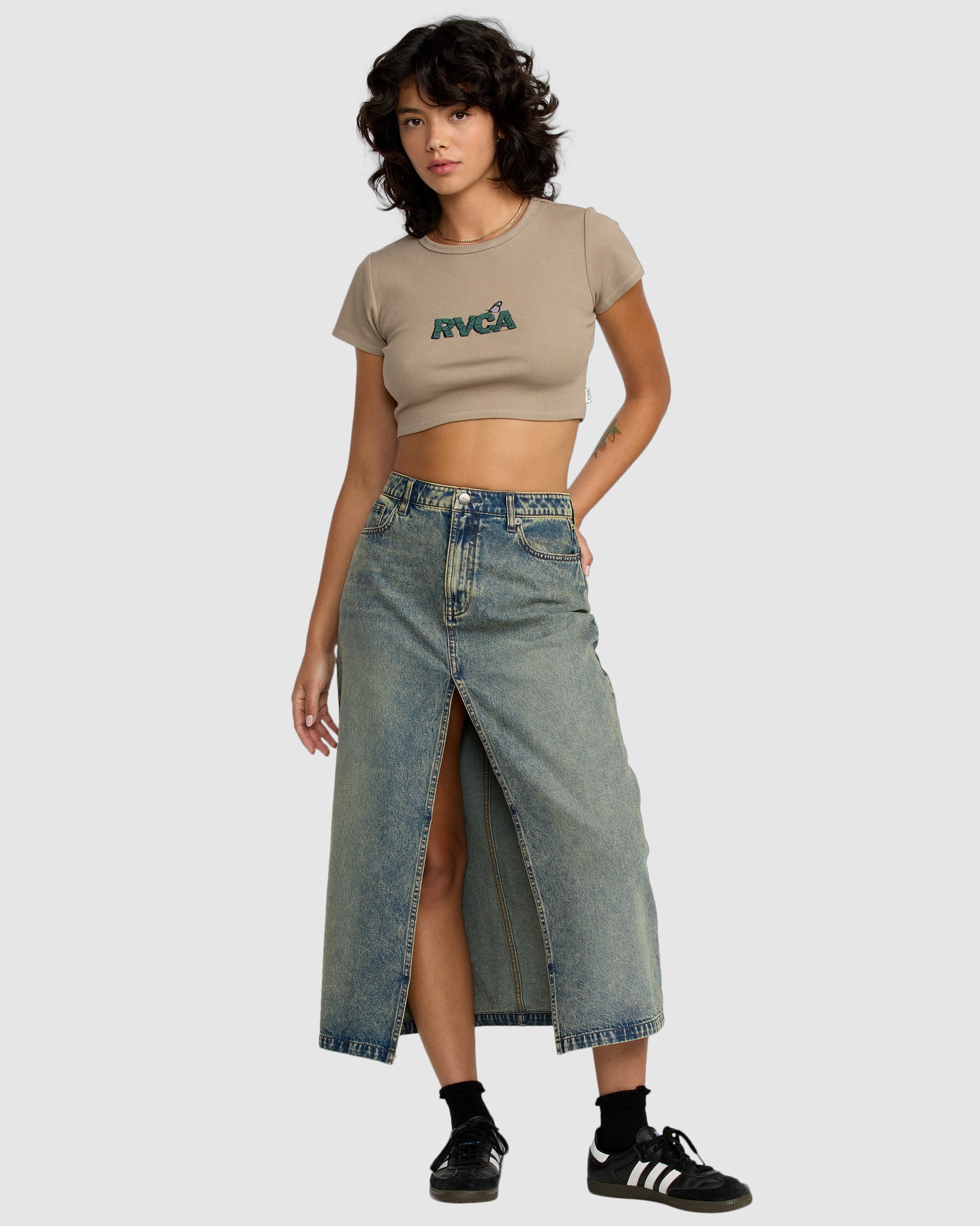 Womens Stoned Half T-Shirt