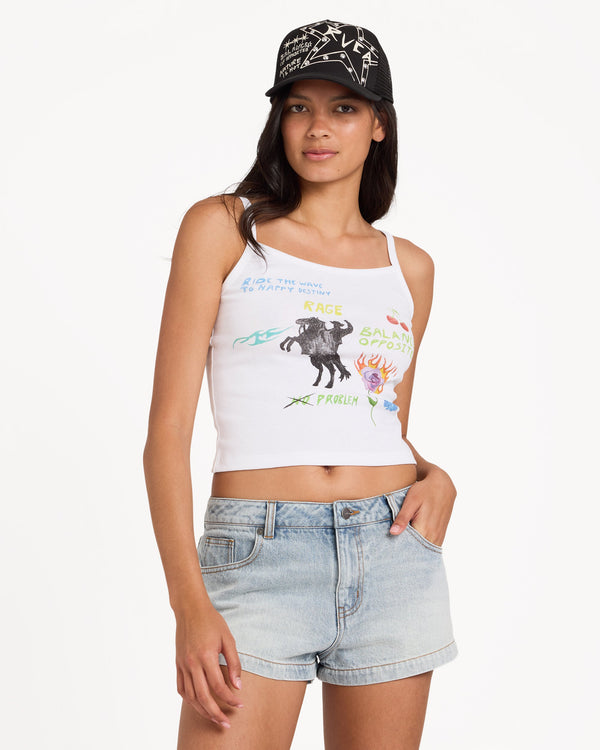 Womens Dani Miller Strappy Tank Top