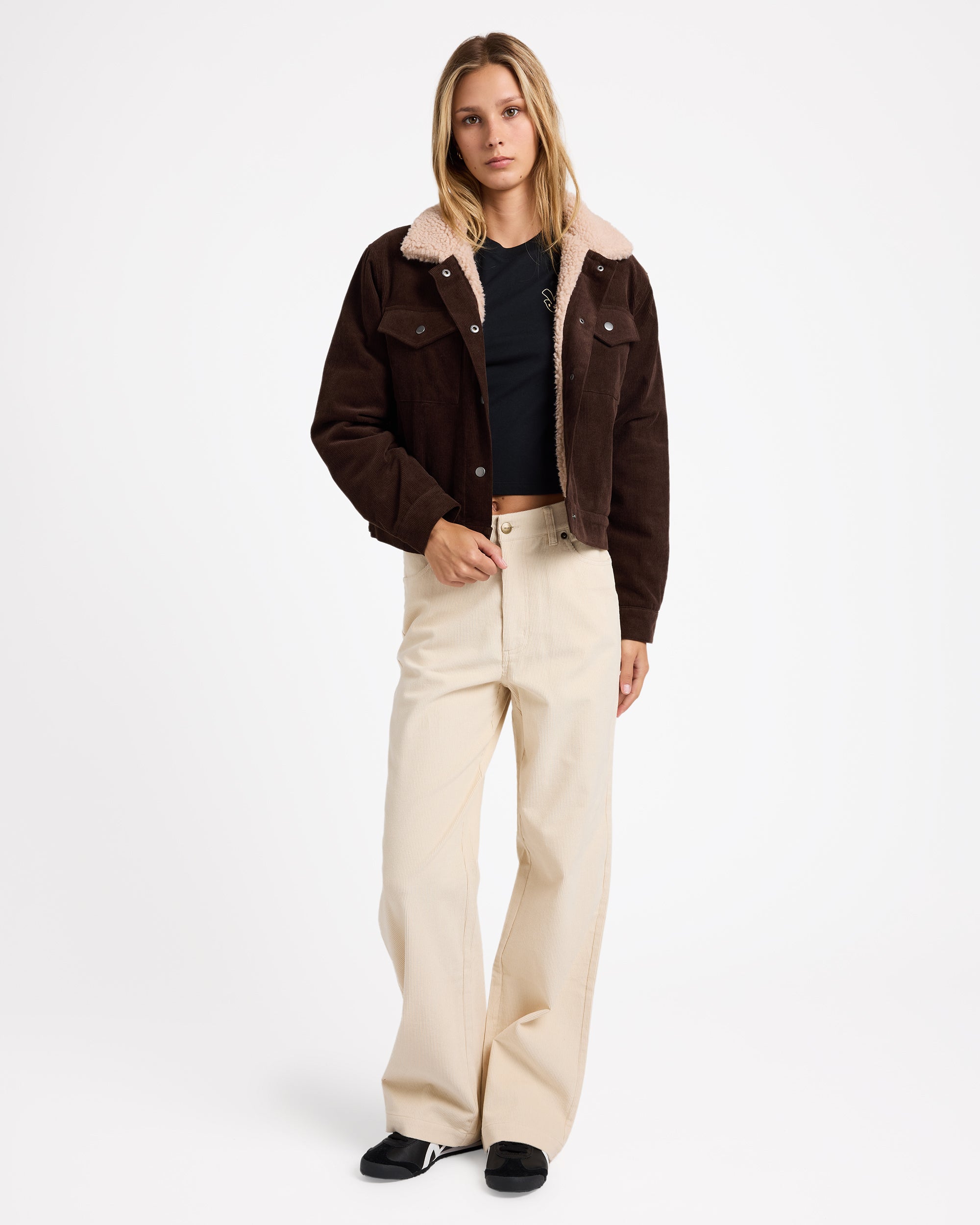 Womens Roy Cord Sherpa Jacket