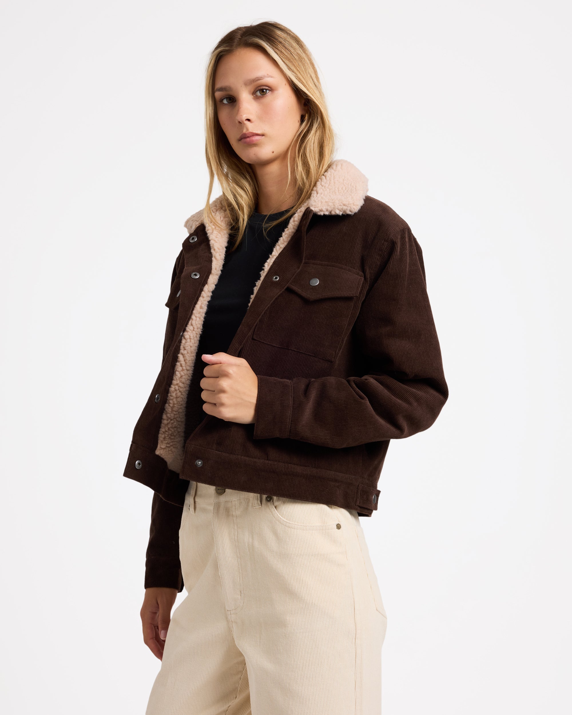 Womens Roy Cord Sherpa Jacket